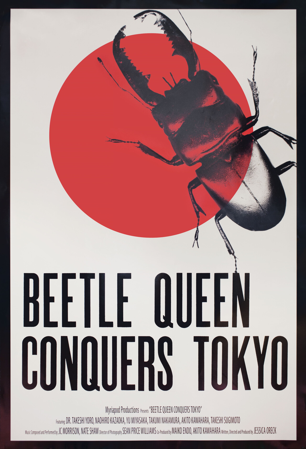 Королева жуков завоевывает Токио (Beetle Queen Conquers Tokyo, 2009), режиссёр Джессика Орек, американский постер к фильму (графический дизайн, 2010 год)