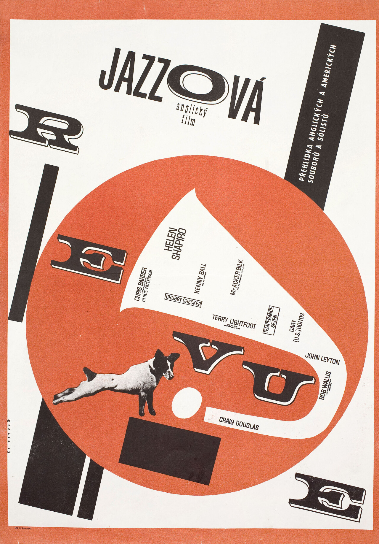 Это старомодно, папа (Ring-a-Ding Rhythm!, 1962), режиссёр Ричард Лестер, чехословацкий постер к фильму, автор Зденек Палцр (графический дизайн, 1963 год)