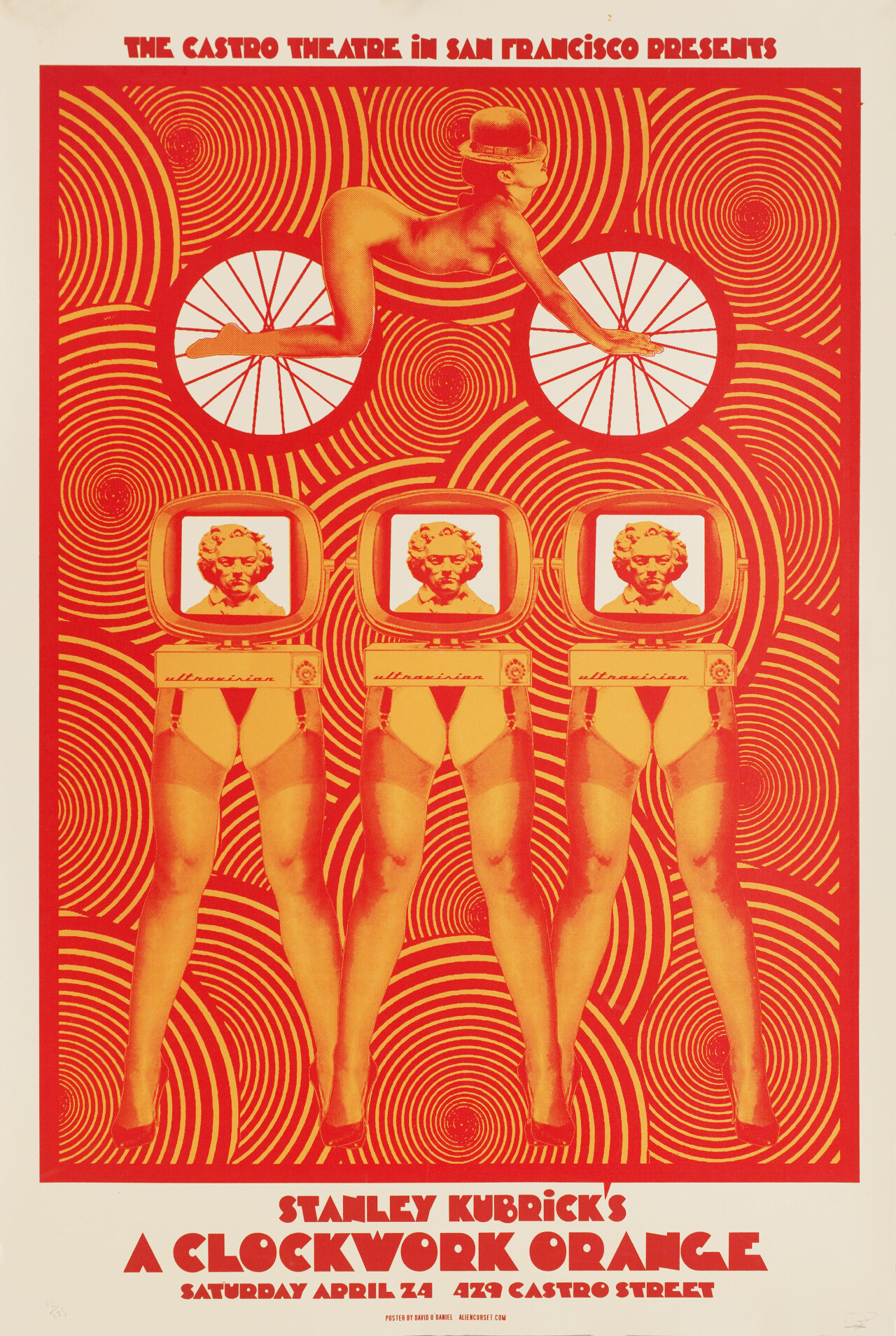 Заводной апельсин (A Clockwork Orange, 1971), режиссёр Стэнли Кубрик, американский постер к фильму, автор Дэвид О’Дэниел (графический дизайн, 2010 год)
