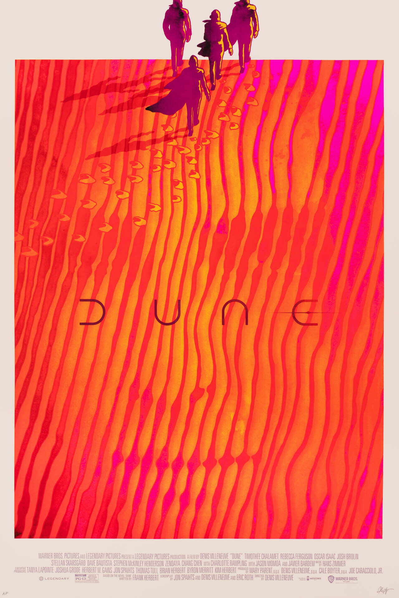 Дюна (Dune, 2021), режиссёр Дени Вильнёв, американский постер к фильму, автор Акико Стеренбергер (графический дизайн, 2021 год)