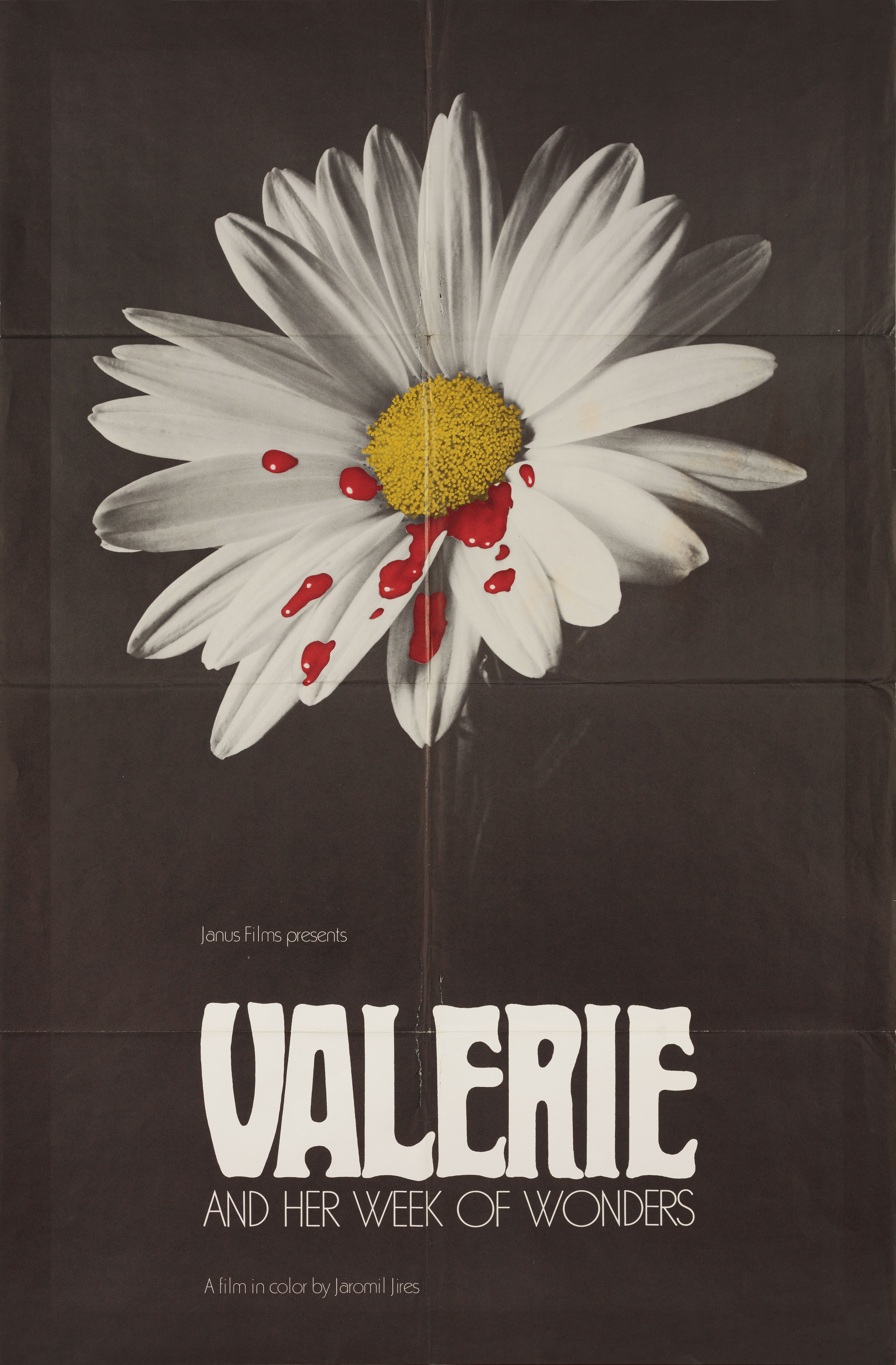 Валерия и неделя чудес (Valerie and Her Week of Wonders, 1970), режиссёр Яромил Жирес, минималистичный постер к фильму (США, 1970 год)