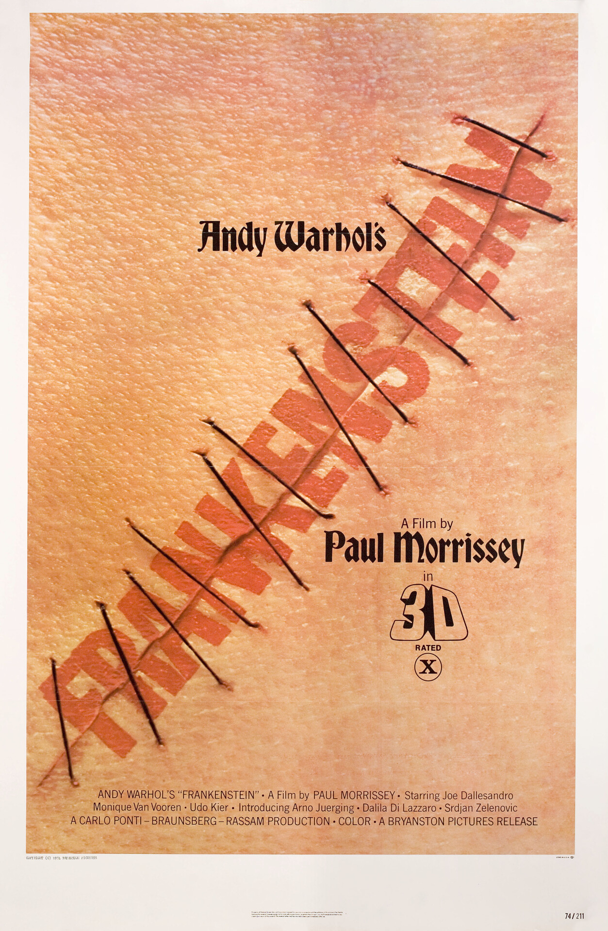 Тело для Франкенштейна (Andy Warhols Frankenstein, 1973), режиссёр Пол Моррисси, американский постер к фильму (монстры, 1974 год) (1)