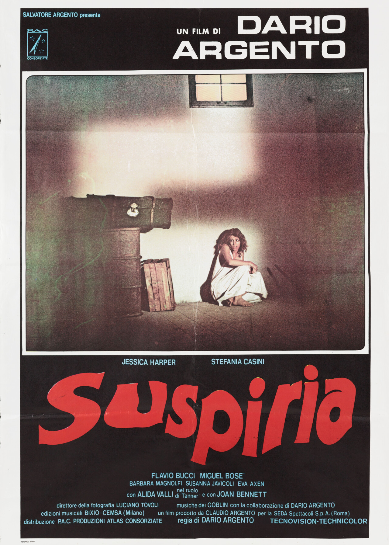 Суспирия (Suspiria, 1977), режиссёр Дарио Ардженто, итальянский постер к фильму (ужасы, 1977 год) (2)