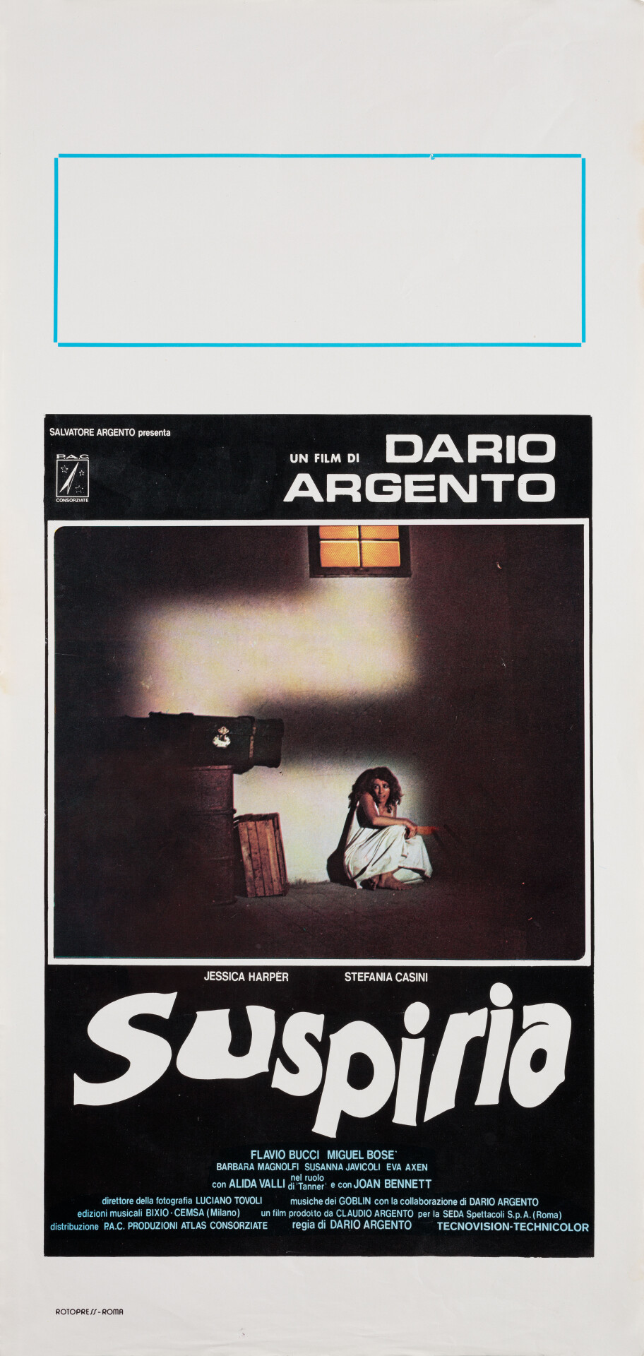Суспирия (Suspiria, 1977), режиссёр Дарио Ардженто, итальянский постер к фильму (ужасы, 1977 год)