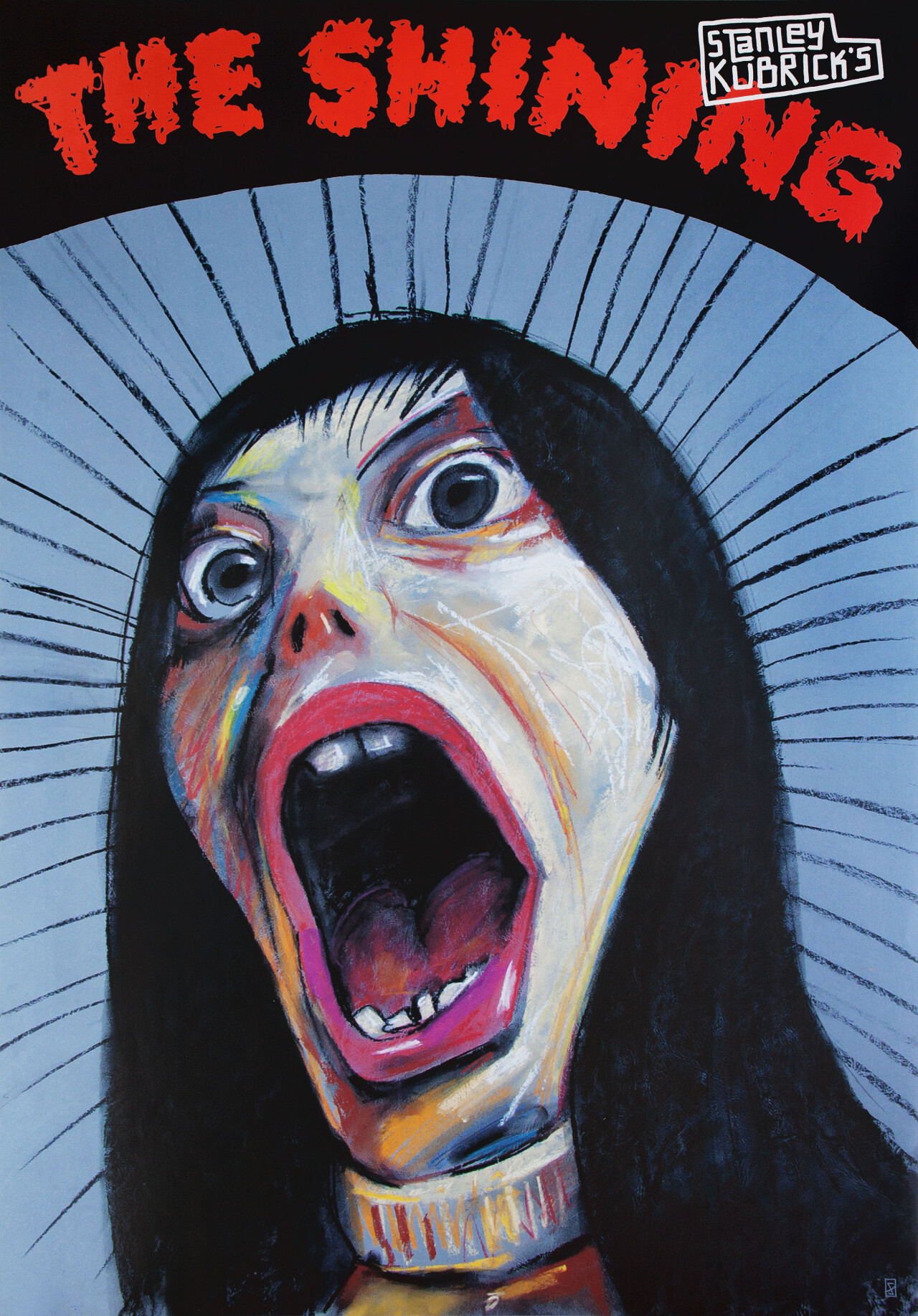Сияние (The Shining, 1980), режиссёр Стэнли Кубрик, польский постер к фильму, автор Лешек Жебровски (ужасы, 2007 год)
