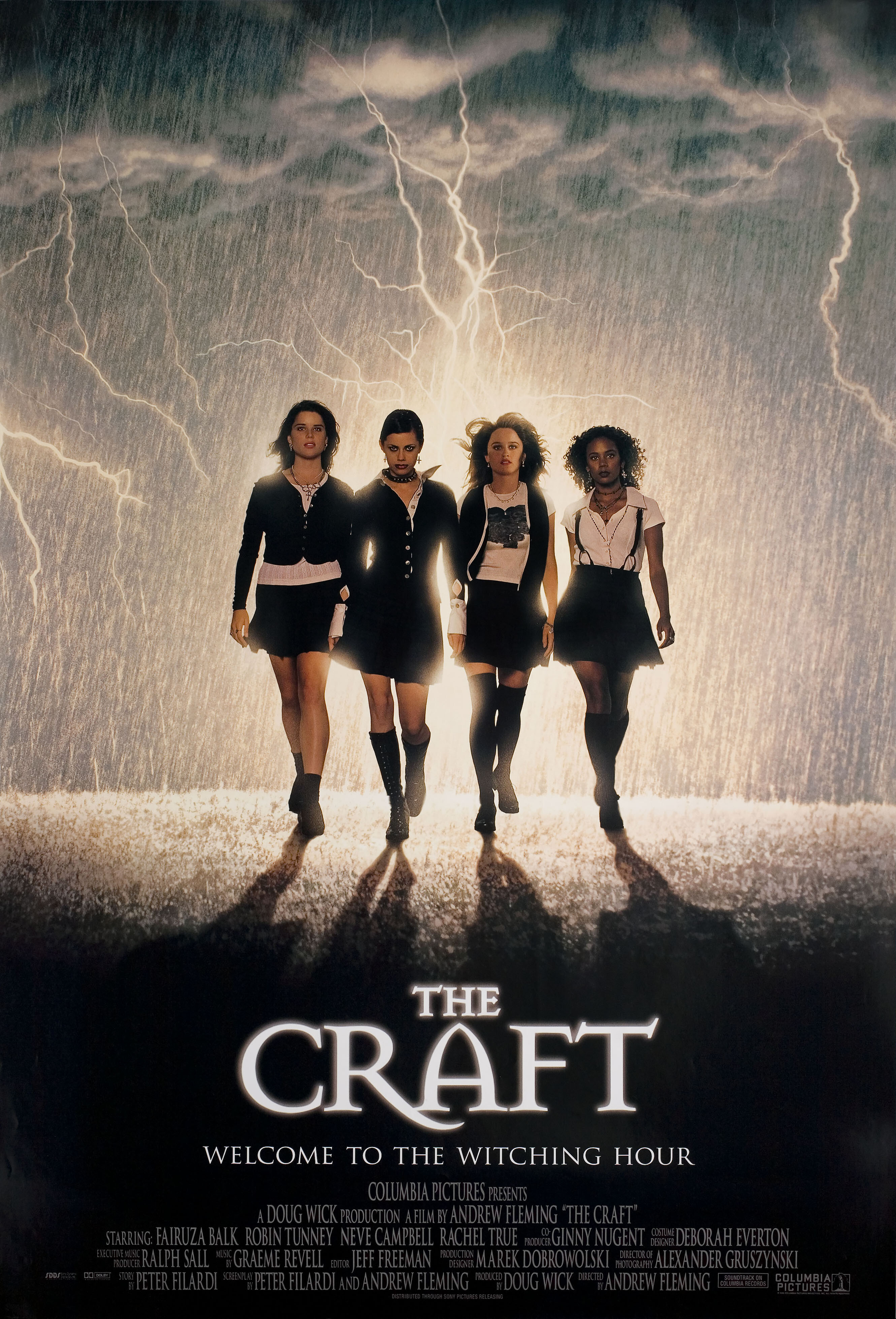 Колдовство (The Craft, 1996), режиссёр Эндрю Флеминг, американский постер к фильму (ужасы, 1996 год)