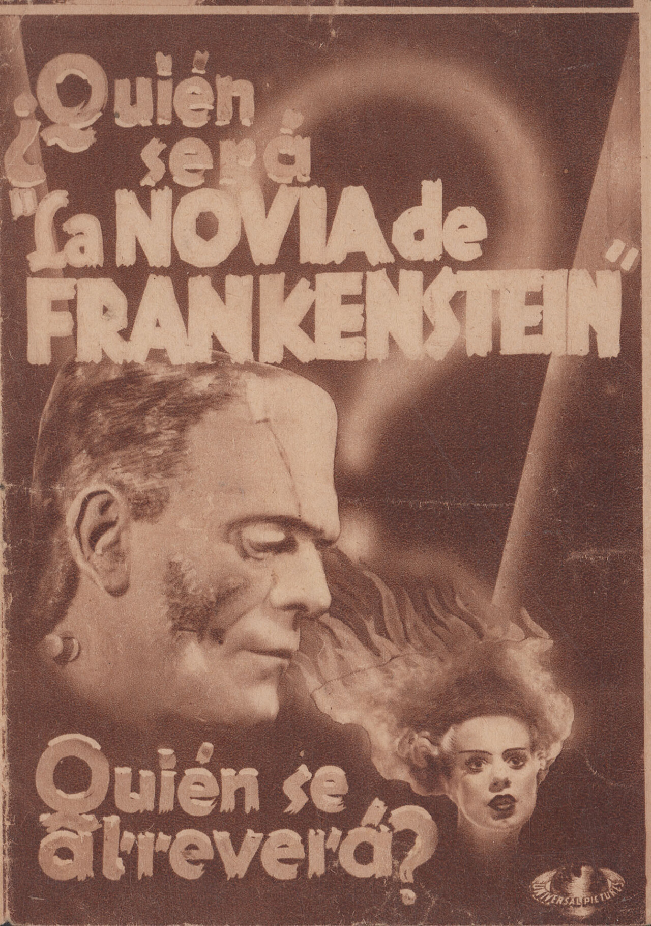 Невеста Франкенштейна (The Bride of Frankenstein, 1935), режиссёр Джеймс Уэйл, испанский постер к фильму (монстры, 1935 год)