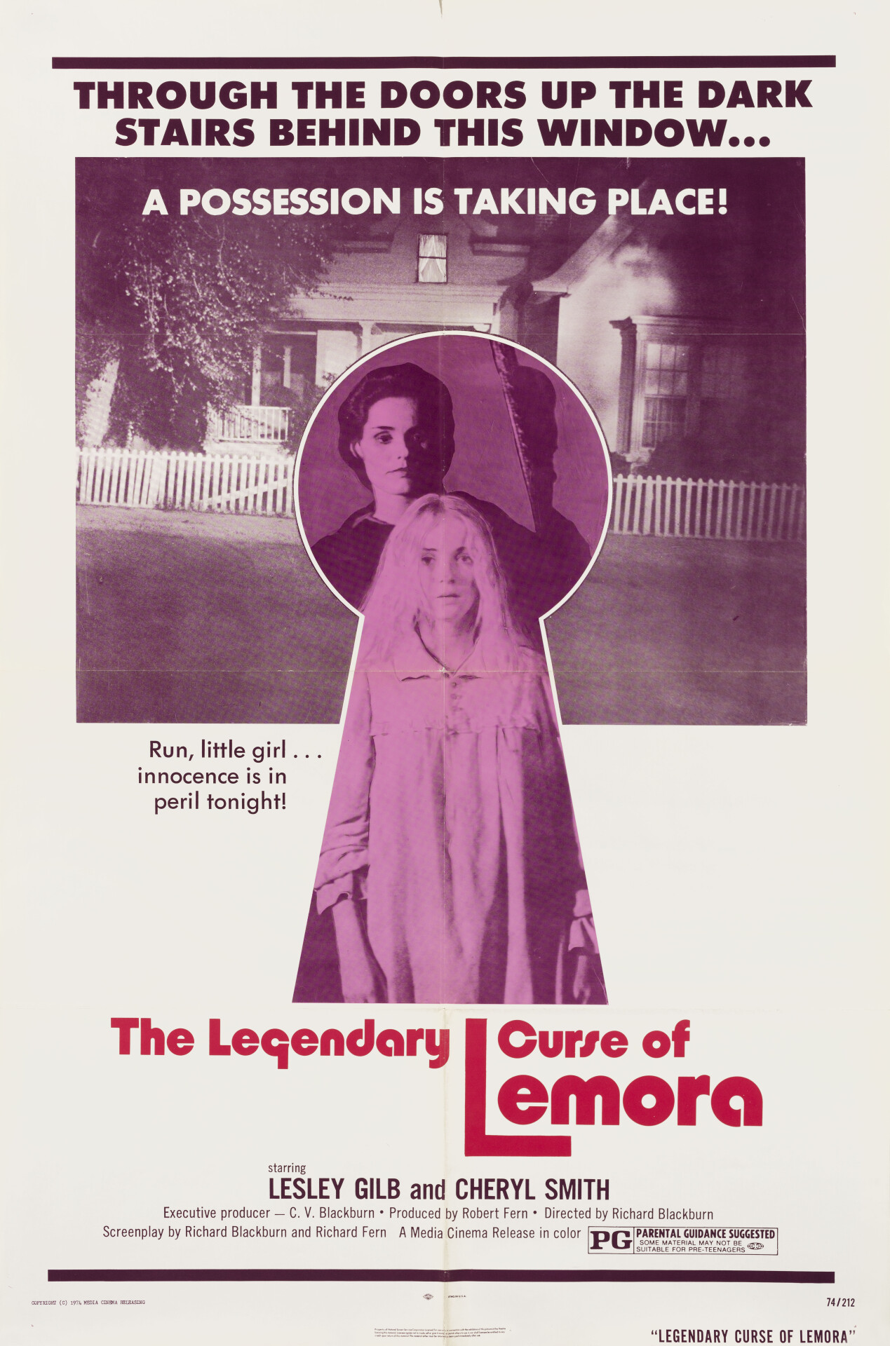 Лемора: Детская сказка о сверхъестественном (Lemora A Childs Tale of the Supernatural, 1973), режиссёр Ричард Блэкберн, американский постер к фильму (ужасы, 1973 год)
