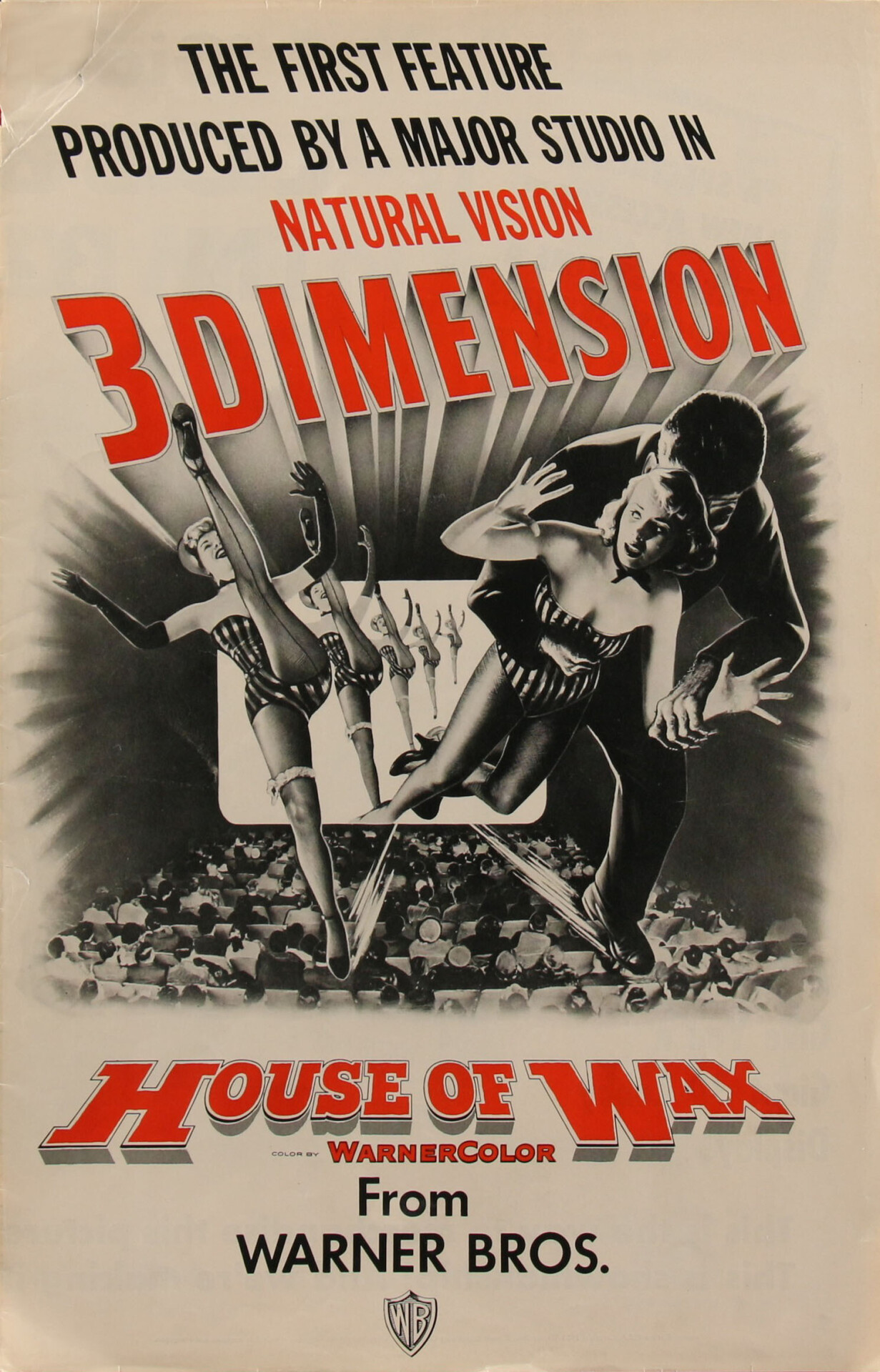 Музей восковых фигур (House of Wax, 1953), режиссёр Андре Де Тот, американский постер к фильму (ужасы, 1953 год)