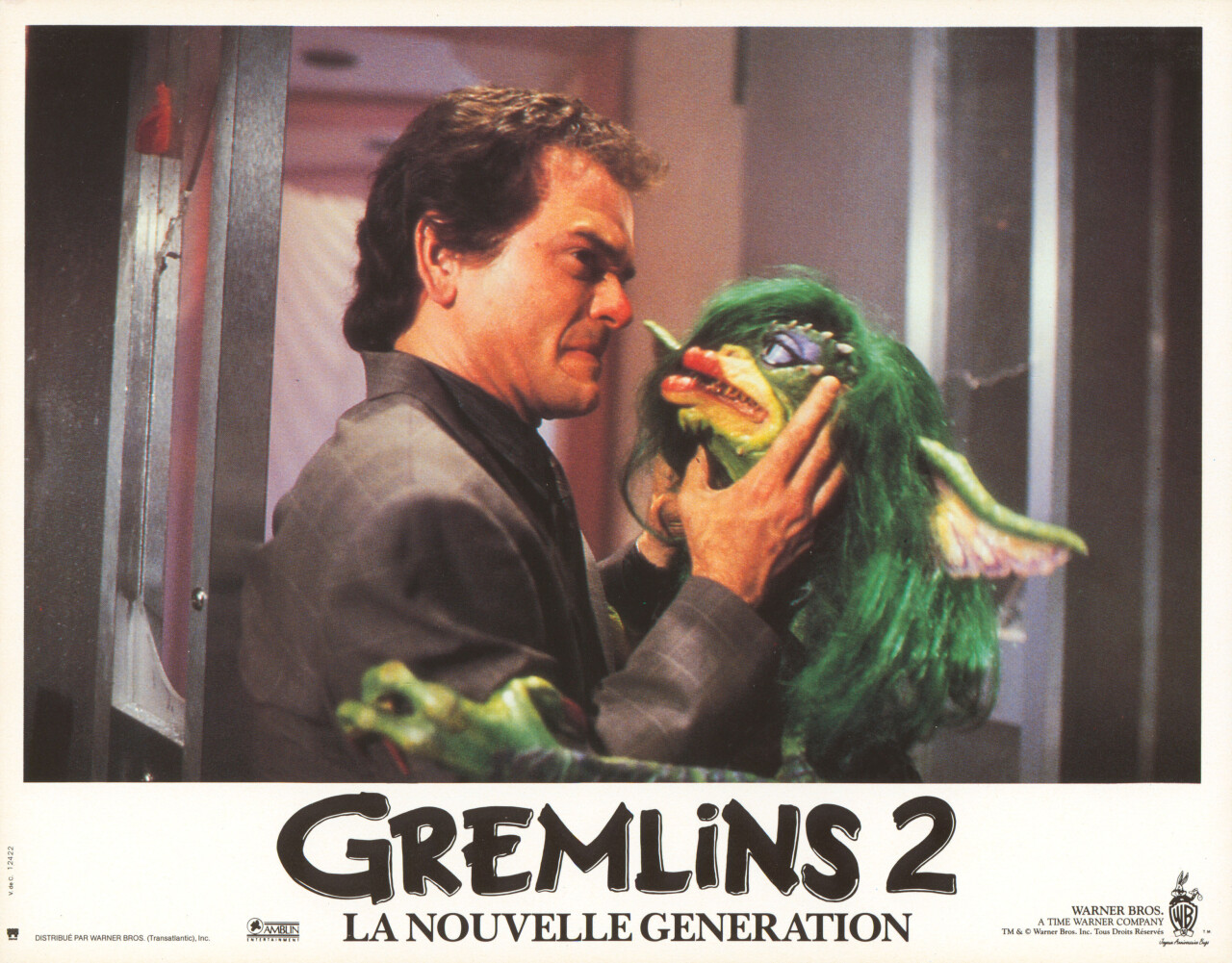 Гремлины 2: Новенькая партия (Gremlins 2 The New Batch, 1990), режиссёр Джо Данте, французский постер к фильму (ужасы, 1990 год) (7)