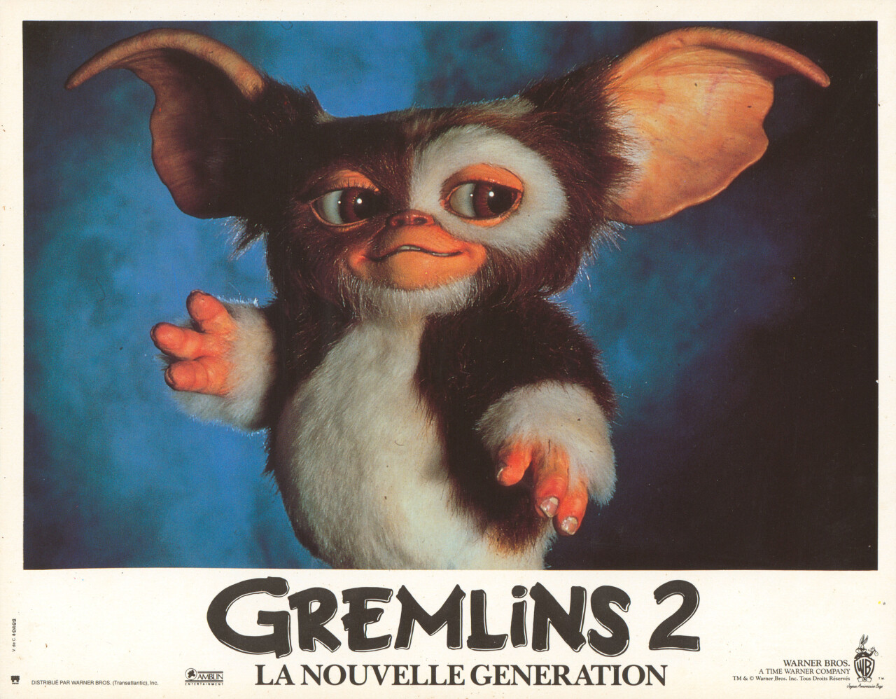 Гремлины 2: Новенькая партия (Gremlins 2 The New Batch, 1990), режиссёр Джо Данте, французский постер к фильму (ужасы, 1990 год)