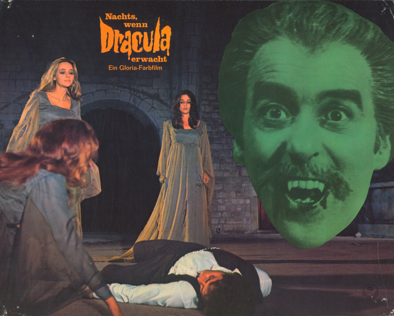 Граф Дракула (Count Dracula, 1970), режиссёр Хесус Франко, немецкий (ФРГ) постер к фильму (ужасы, 1970 год)