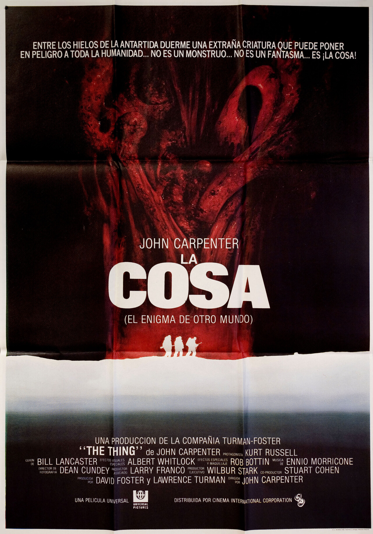 Нечто (The Thing, 1982), режиссёр Джон Карпентер, испанский постер к фильму (ужасы, 1982 год)