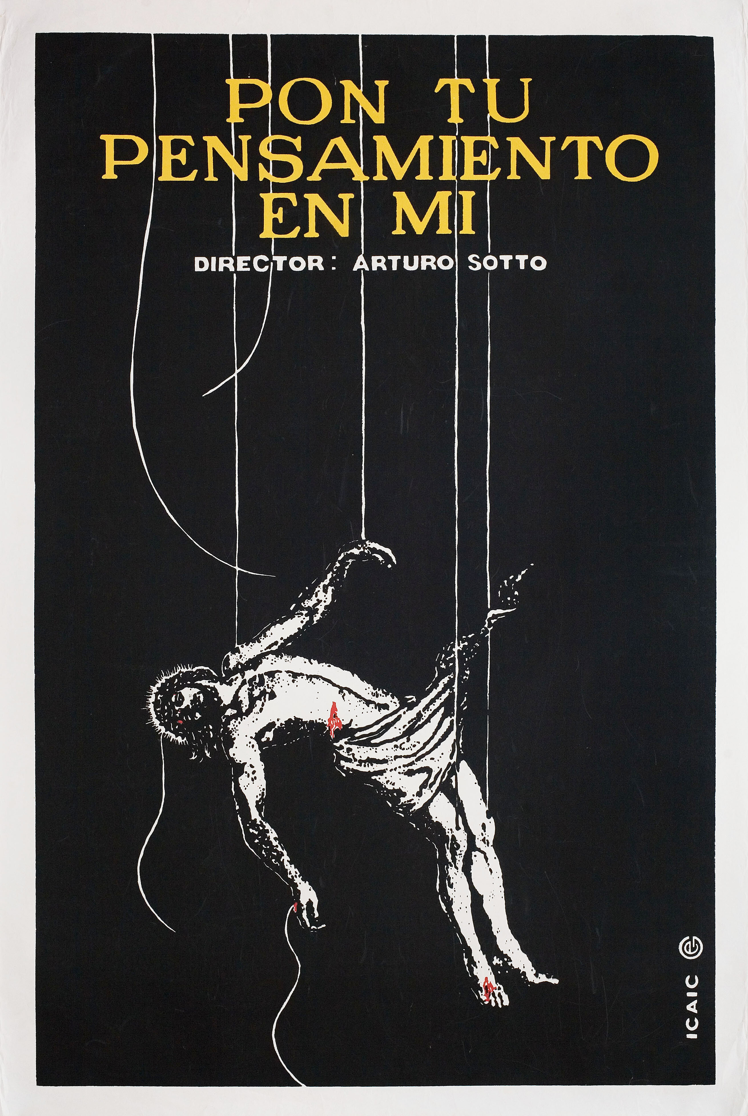 Думай обо мне (Think of Me, 1996), режиссёр Мерседес Гаспар, кубинский постер к фильму, 1996 год