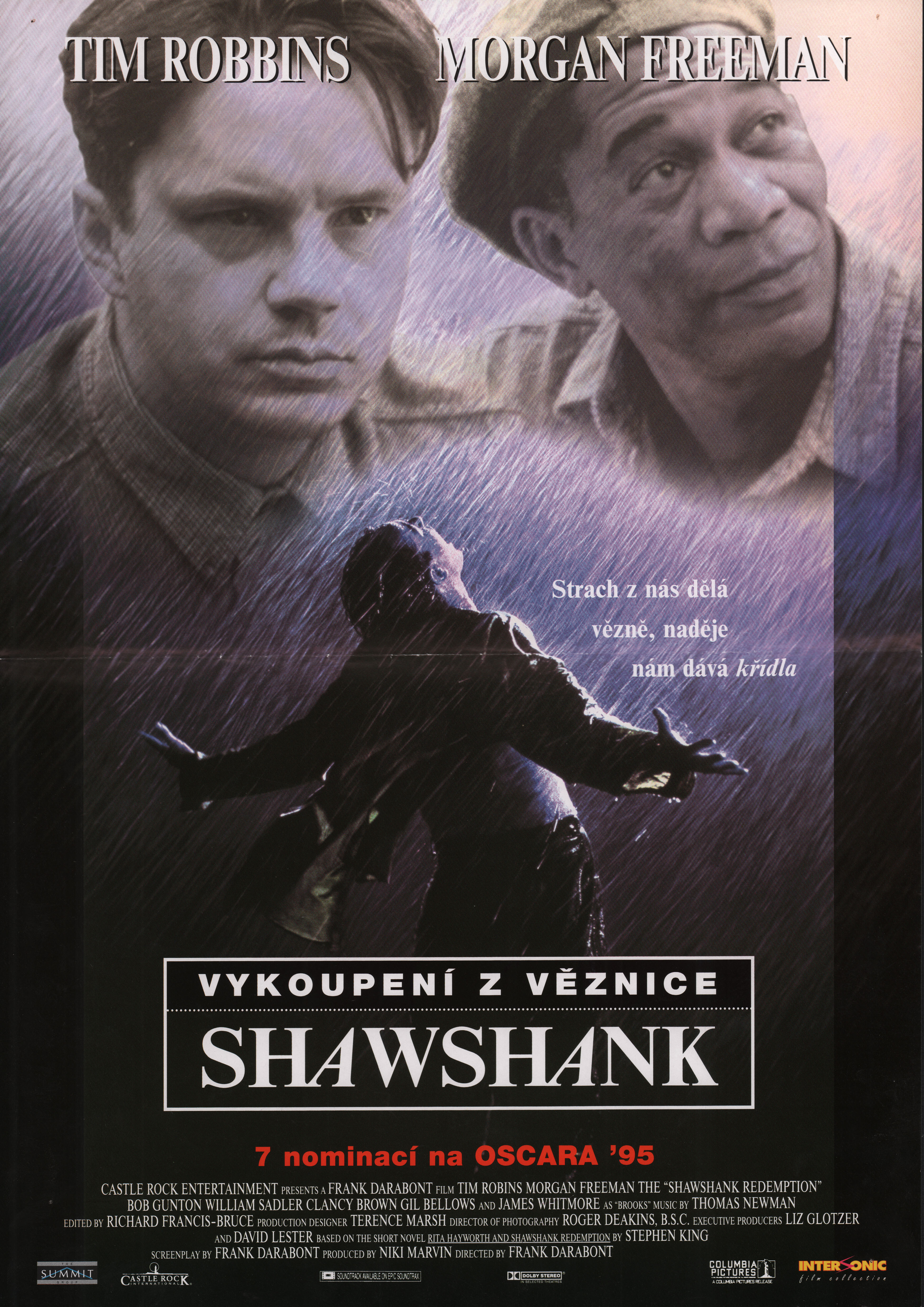 Побег из Шоушенка (The Shawshank Redemption, 1994), режиссёр Фрэнк Дарабонт, чешский постер к фильму, 1994 год