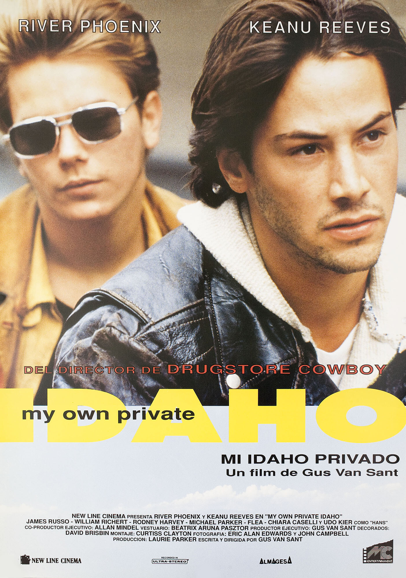 Мой личный штат Айдахо (My Own Private Idaho, 1991), режиссёр Гас Ван Сент, испанский постер к фильму, 1991 год
