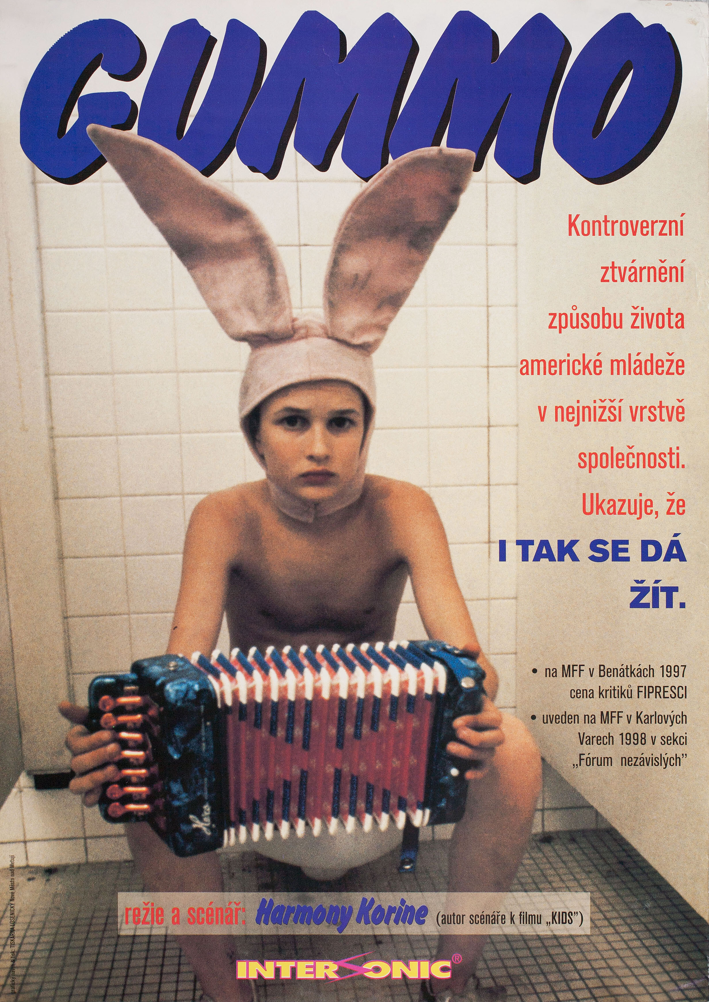 Гуммо (Gummo, 1997), режиссёр Хармони Корин, чешский постер к фильму, 1997 год