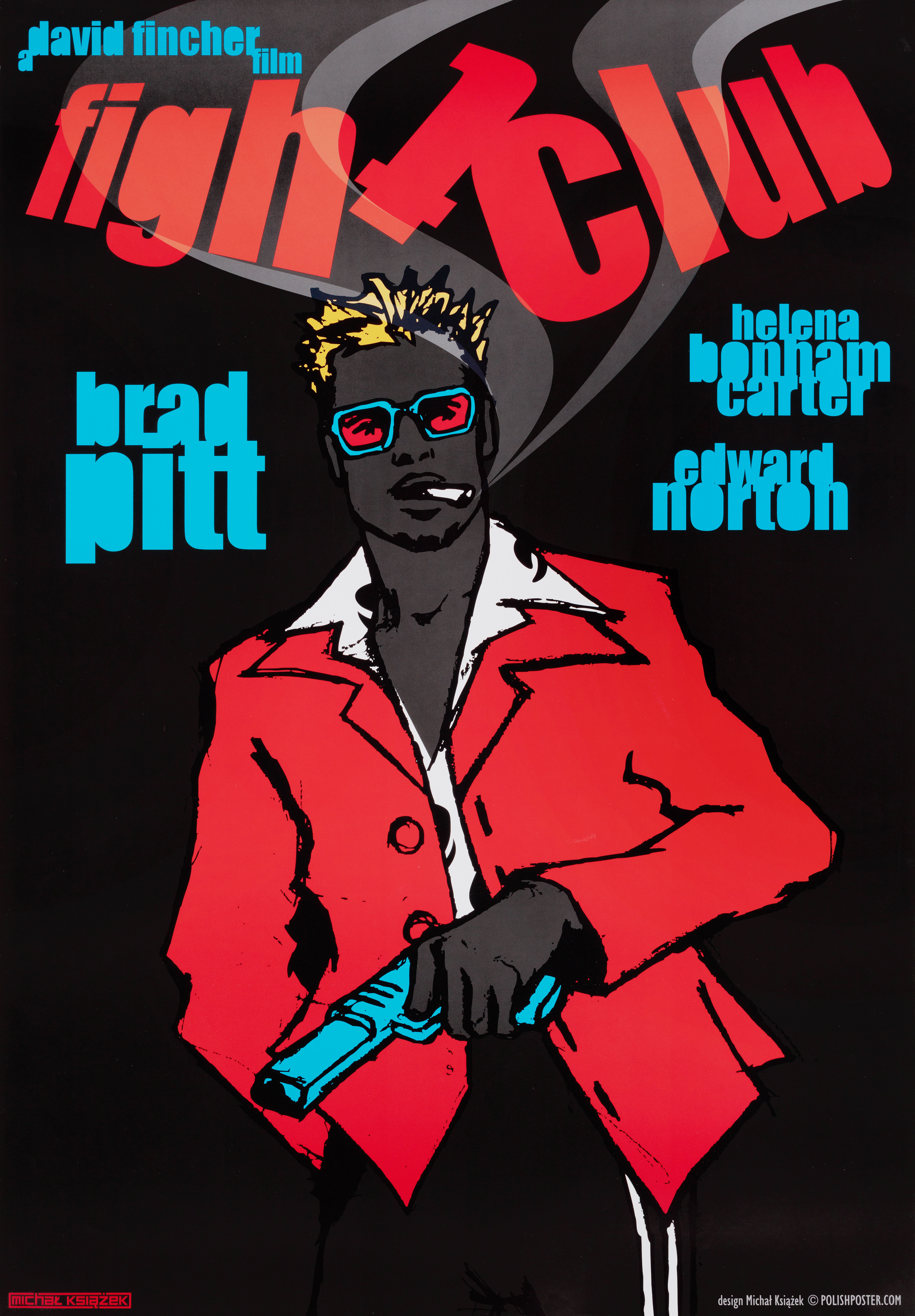 Бойцовский клуб (Fight Club, 1999), режиссёр Дэвид Финчер, польский постер к фильму, автор Михал Ксязек, 2009 год
