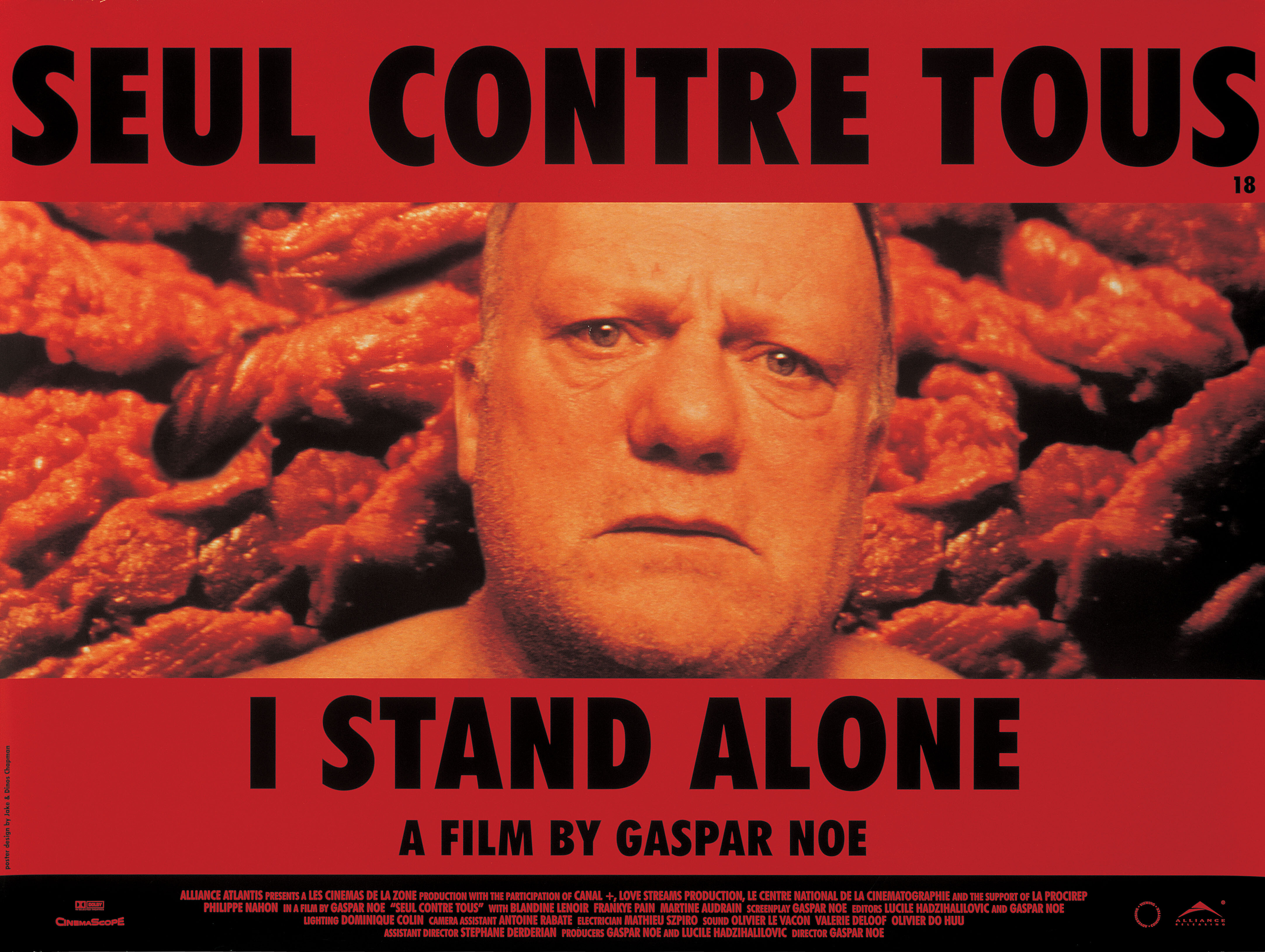 Один против всех (I Stand Alone, 1998), режиссёр Гаспар Ноэ, британский постер к фильму