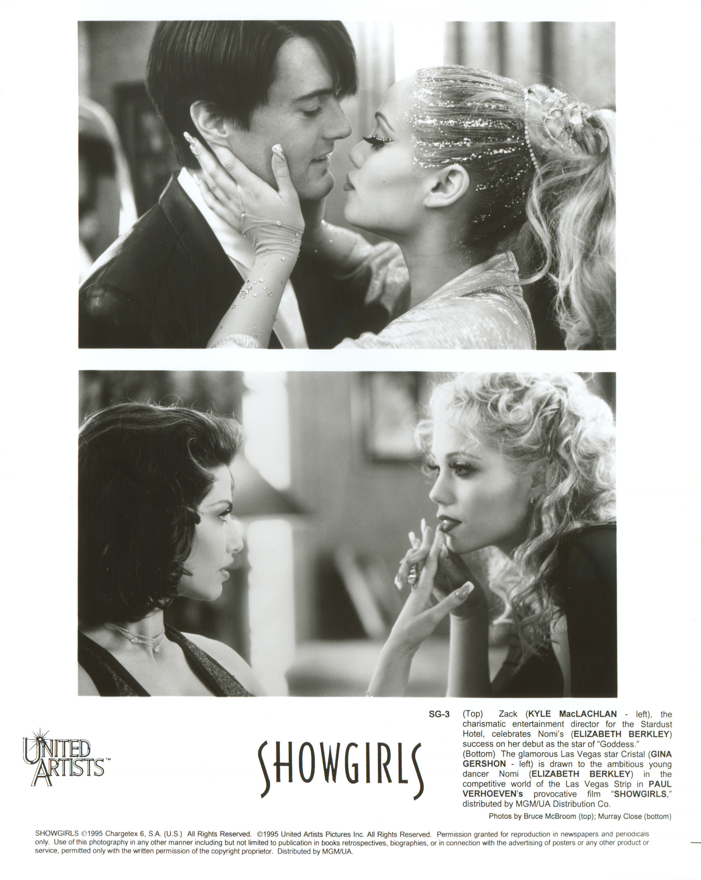 Шоугёлз (Showgirls, 1995), режиссёр Пол Верховен, американский постер к фильму, 1995 год (3)