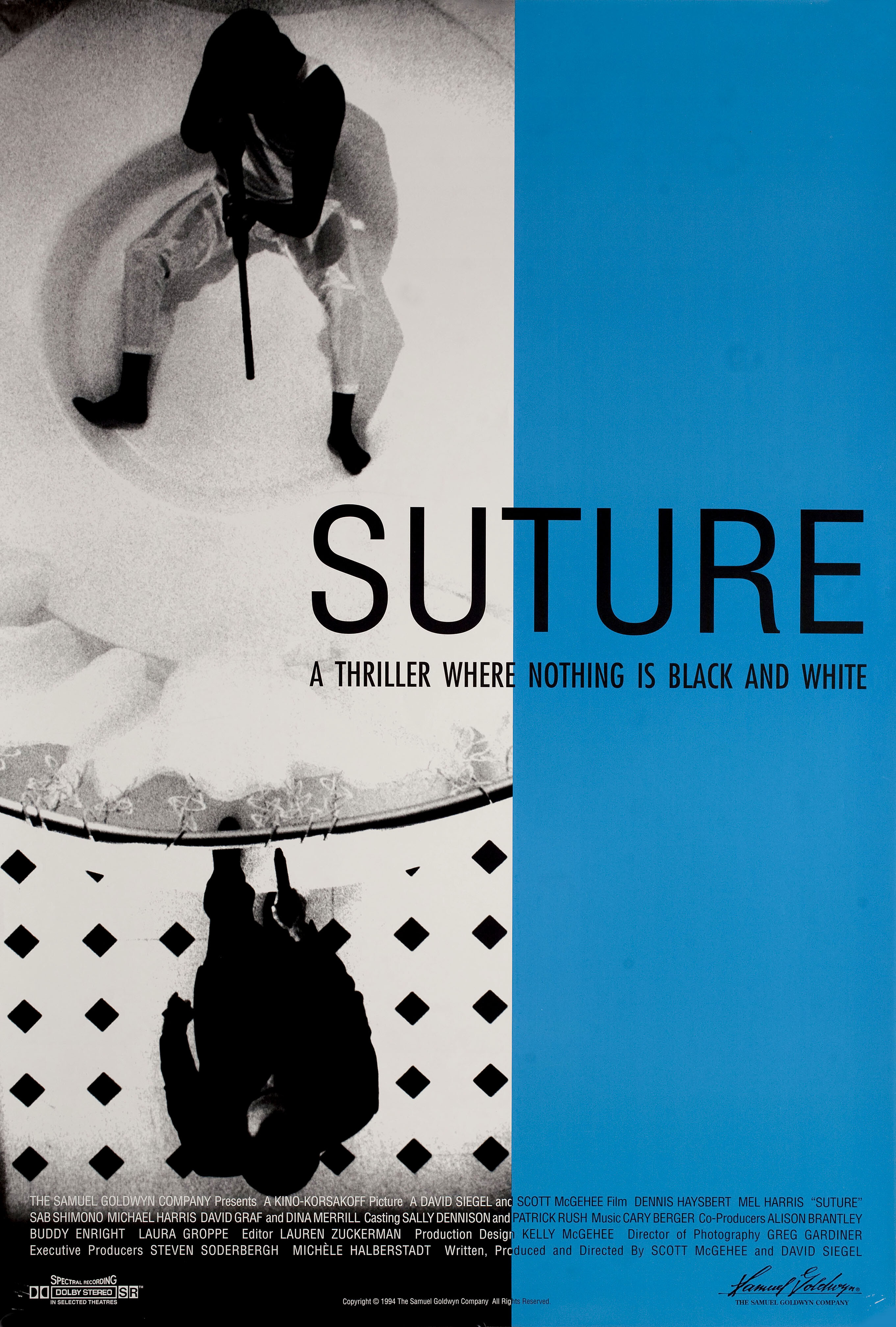 Швы (Suture, 1993), режиссёр Скотт МакГихи, американский постер к фильму, 1993 год