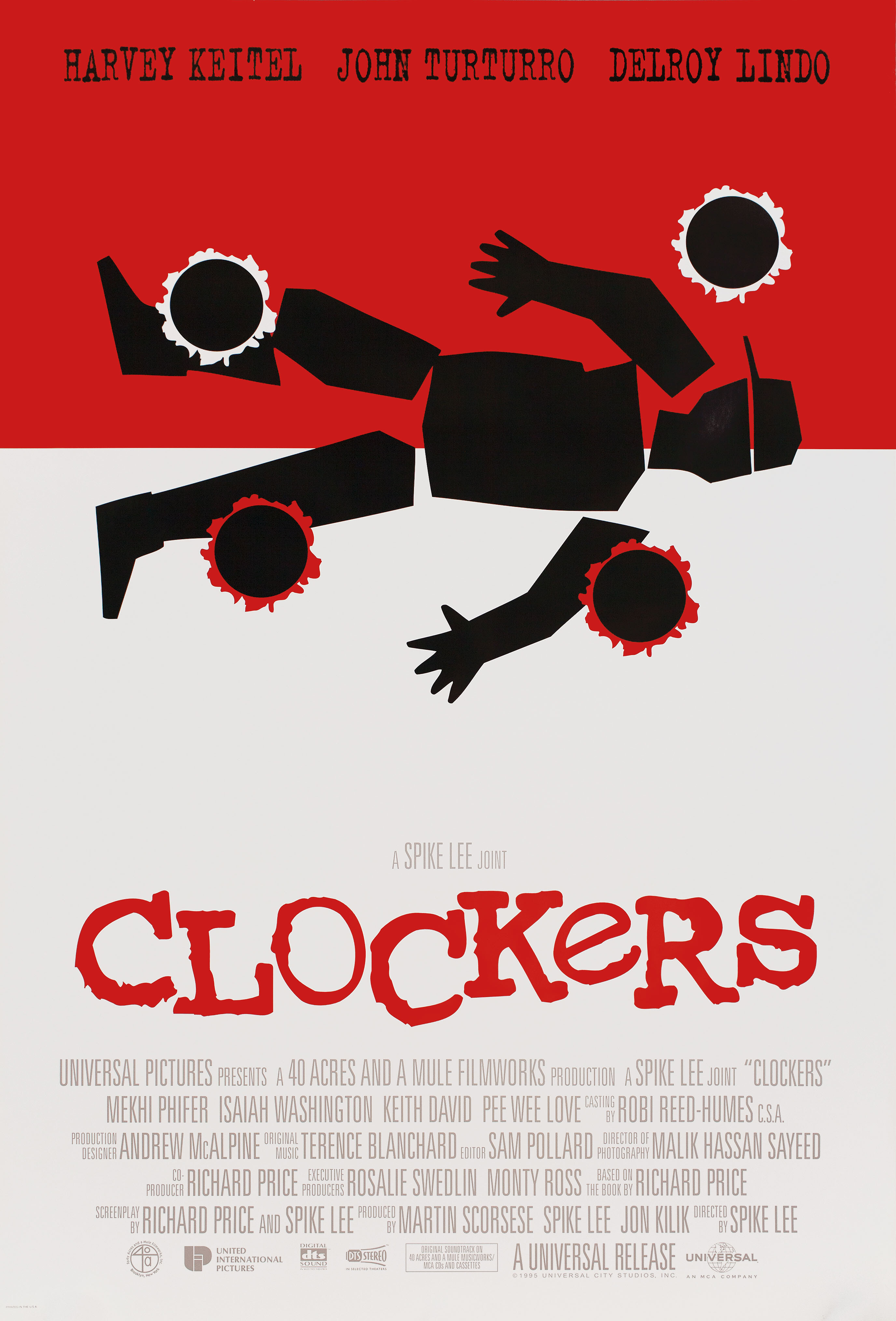 Толкачи (Clockers, 1995), режиссёр Спайк Ли, американский постер к фильму, 1995 год
