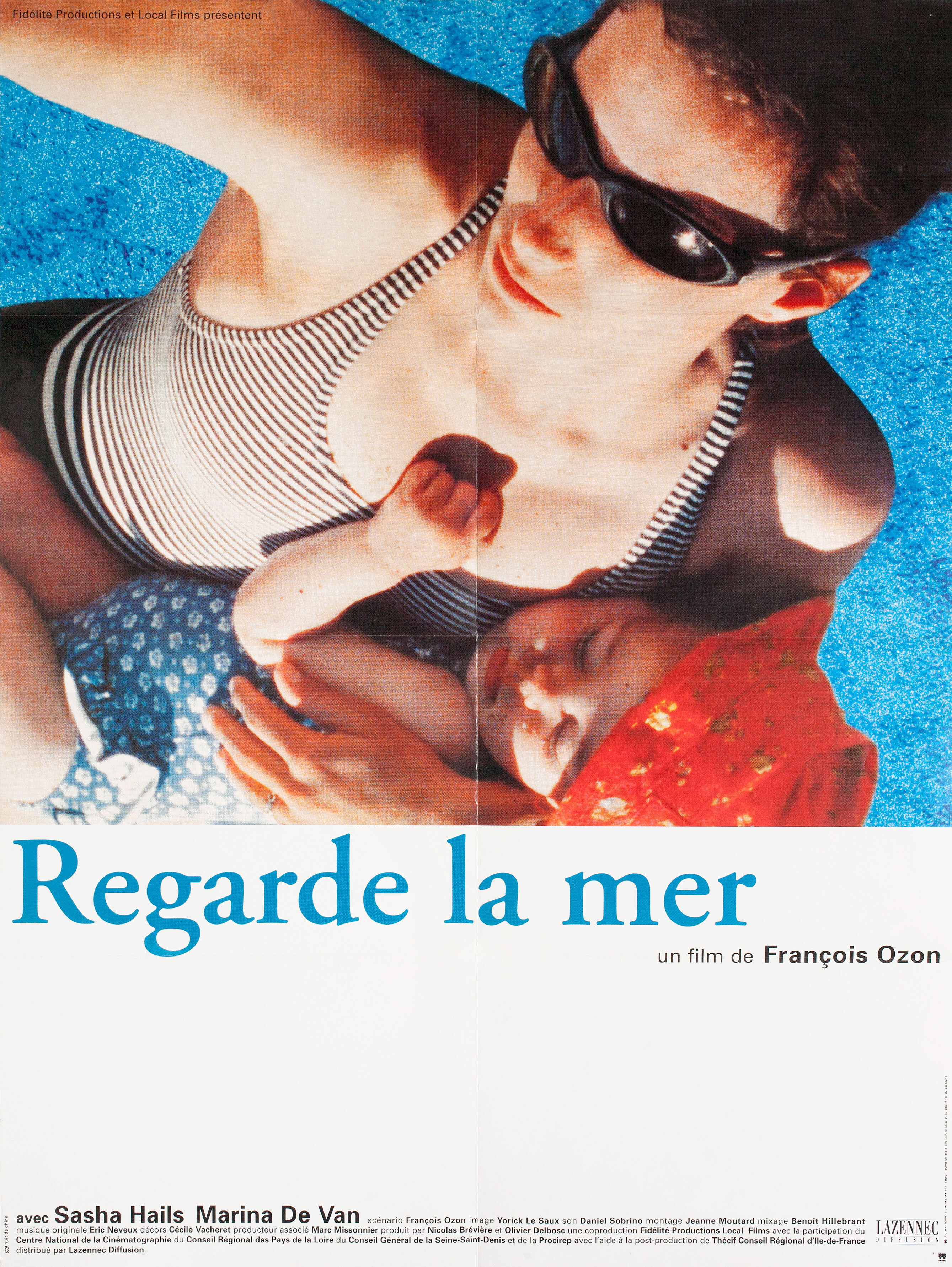 Посмотри на море (See the Sea, 1997), режиссёр Франсуа Озон, французский постер к фильму, 1997 год