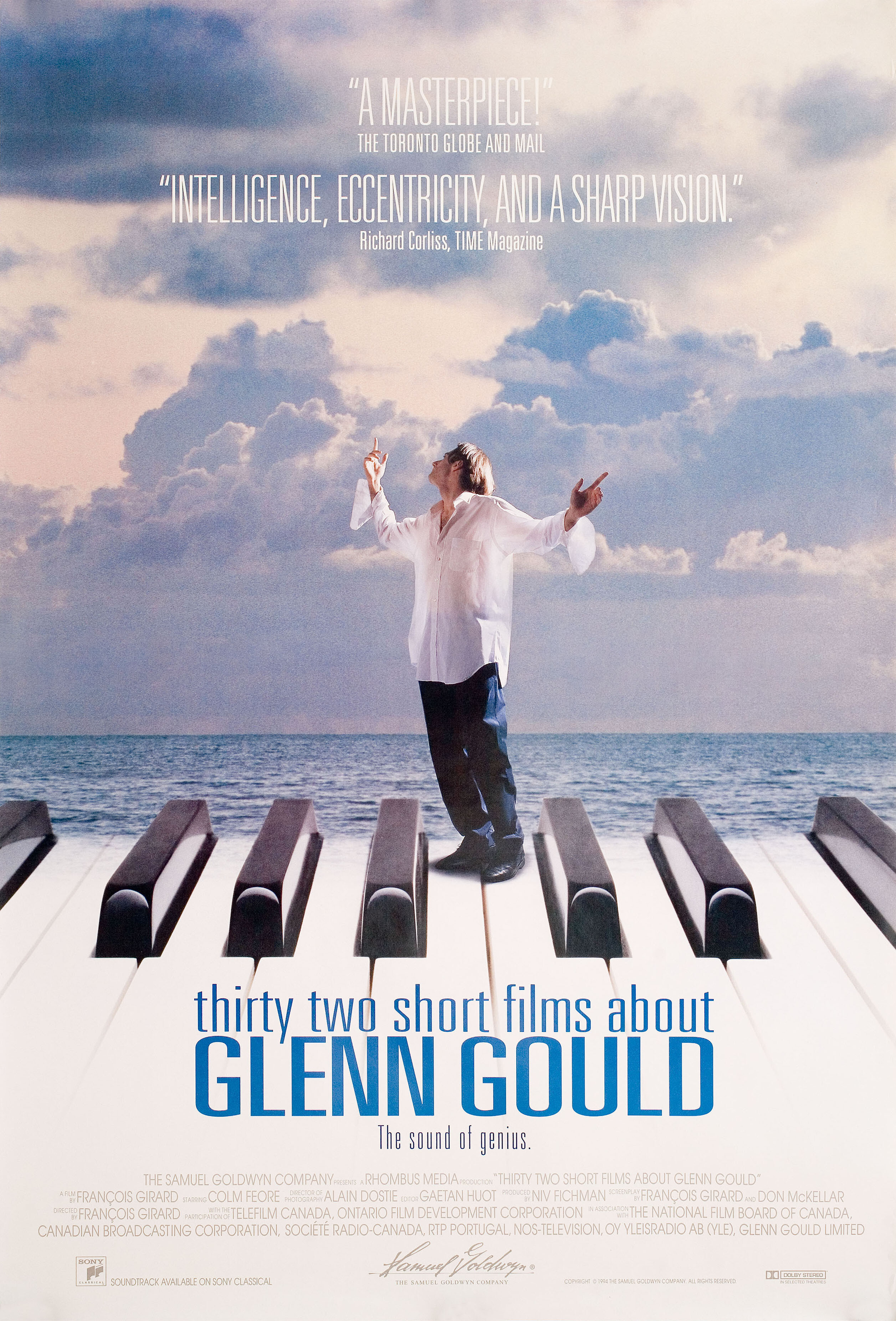 Тридцать две истории о Гленне Гульде (Thirty Two Short s About Glenn Gould, 1993), режиссёр Франсуа Жирар, американский постер к фильму, 1994 год