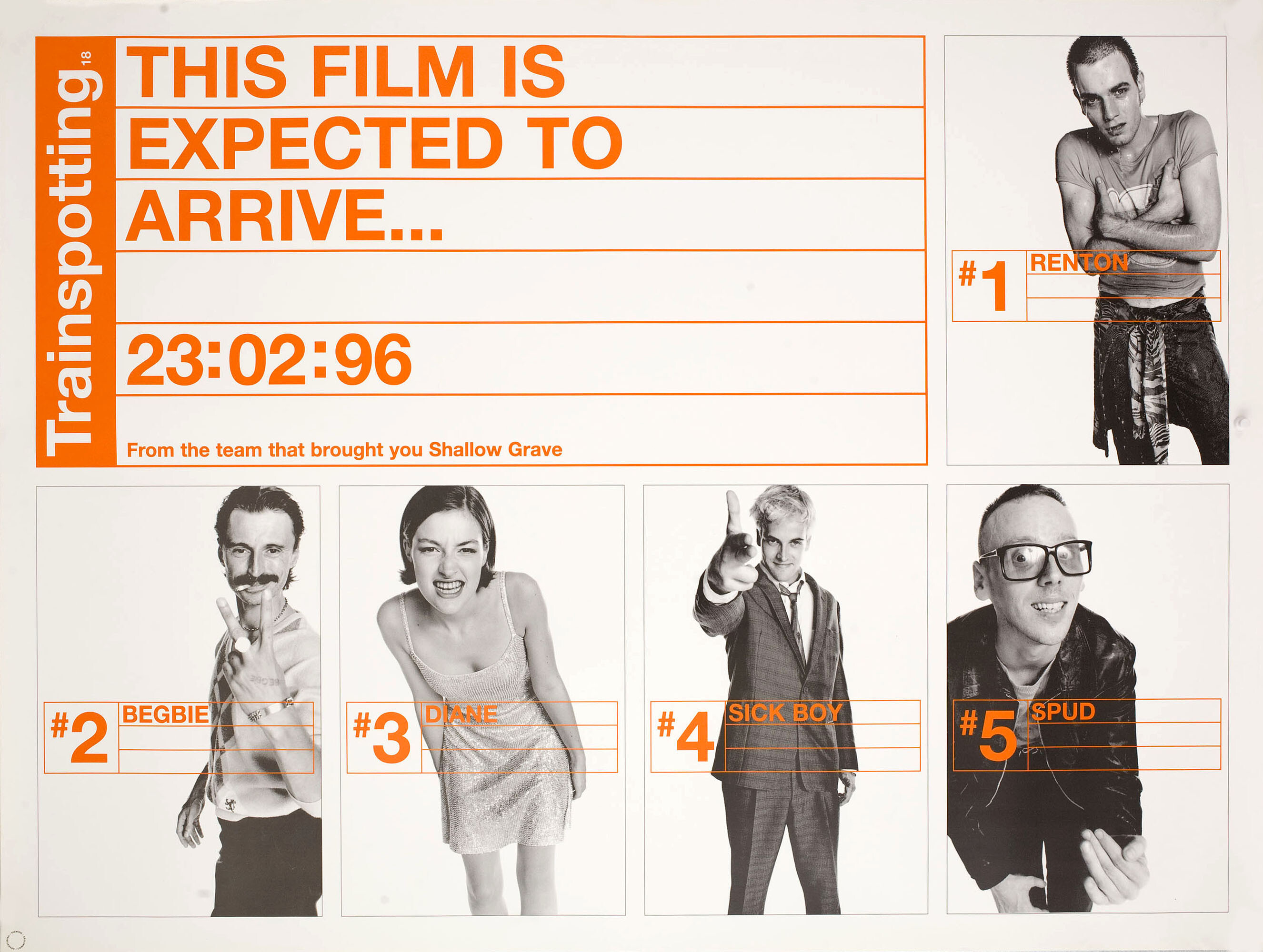 На игле (Trainspotting, 1996), режиссёр Дэнни Бойл, британский постер к фильму