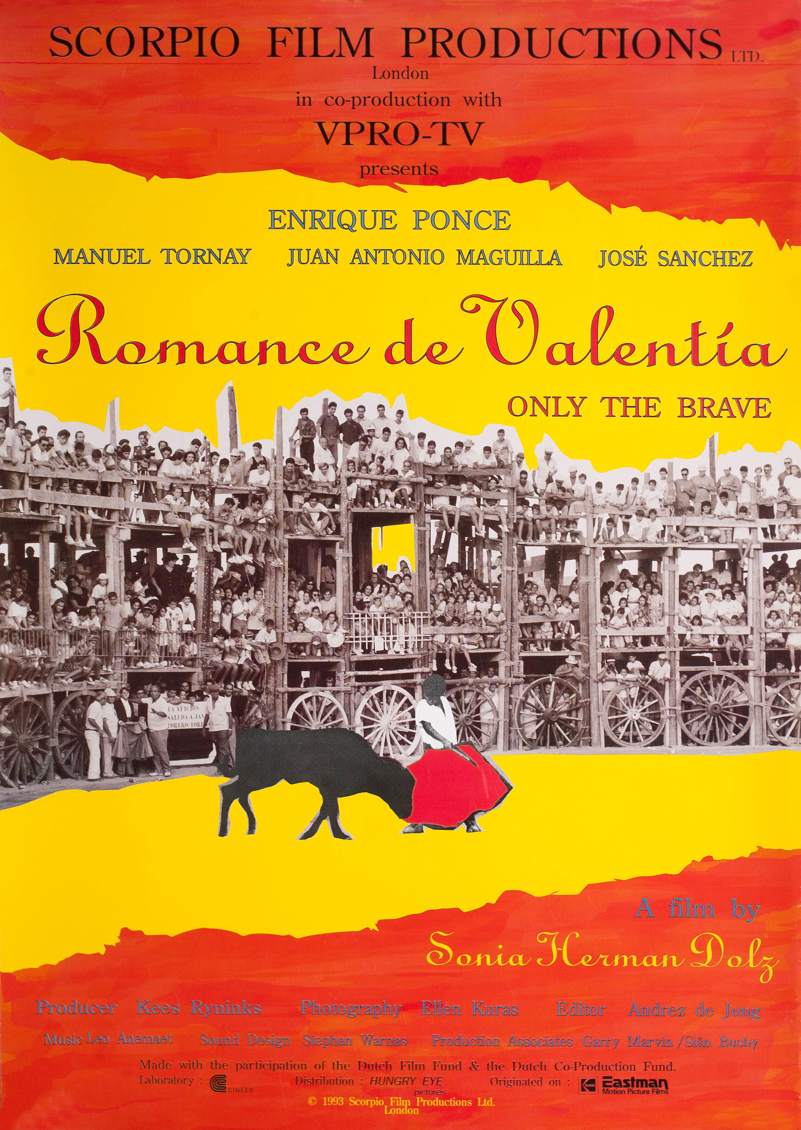 Валенсийский романс (Romance de Valentía, 1993), режиссёр Соня Герман Дольц, британский постер к фильму, 1993 год