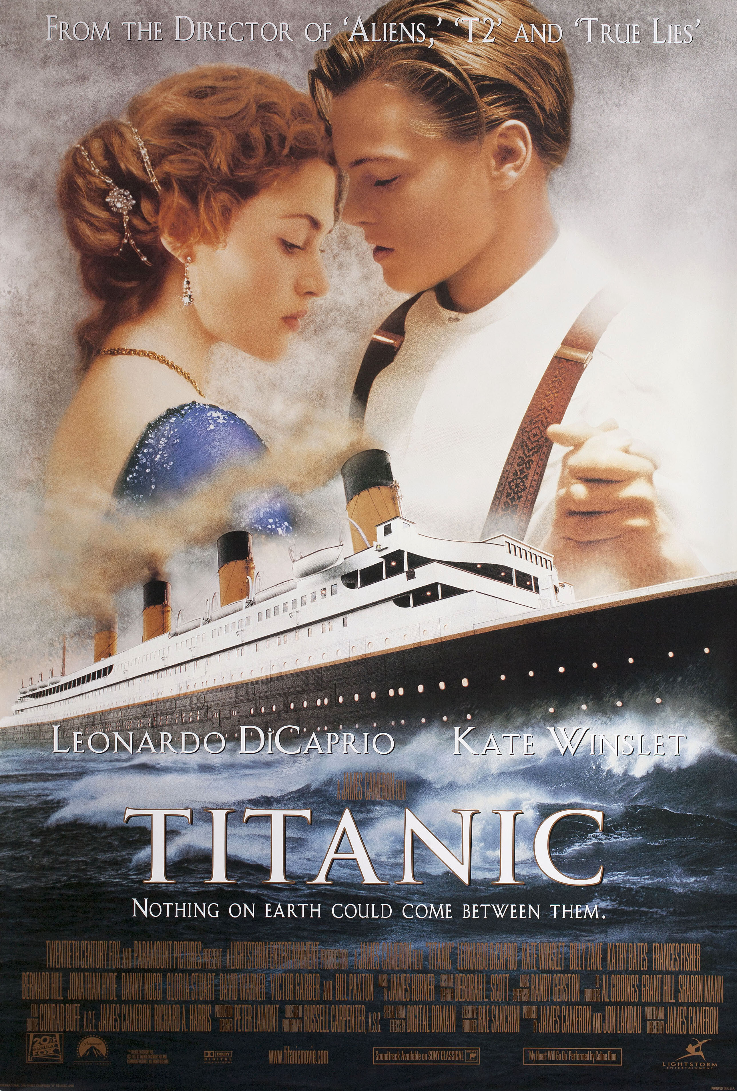 Титаник (Titanic, 1997), режиссёр Джеймс Кэмерон, британский постер к фильму, 1997 год