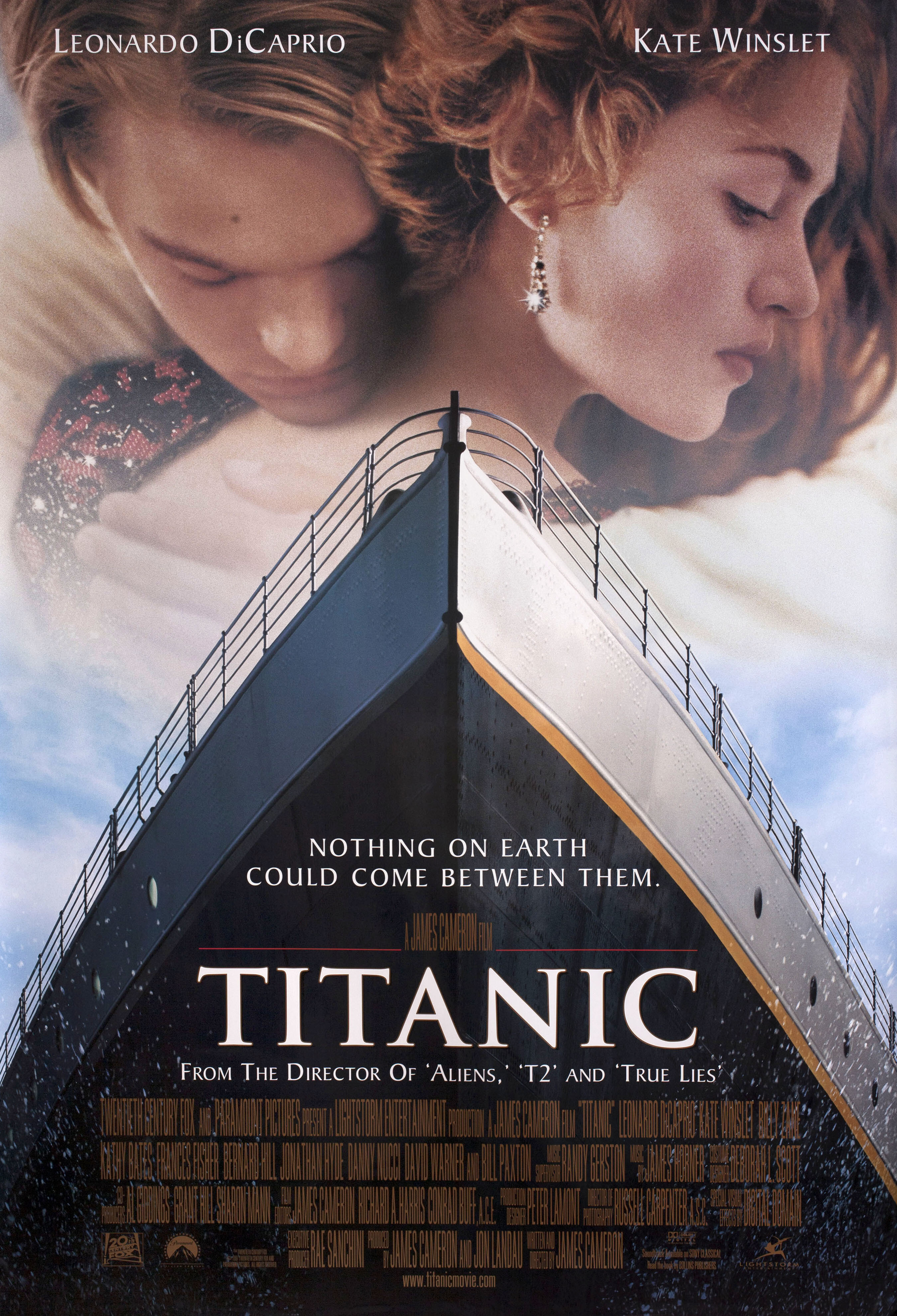 Титаник (Titanic, 1997), режиссёр Джеймс Кэмерон, американский постер к фильму, 1997 год