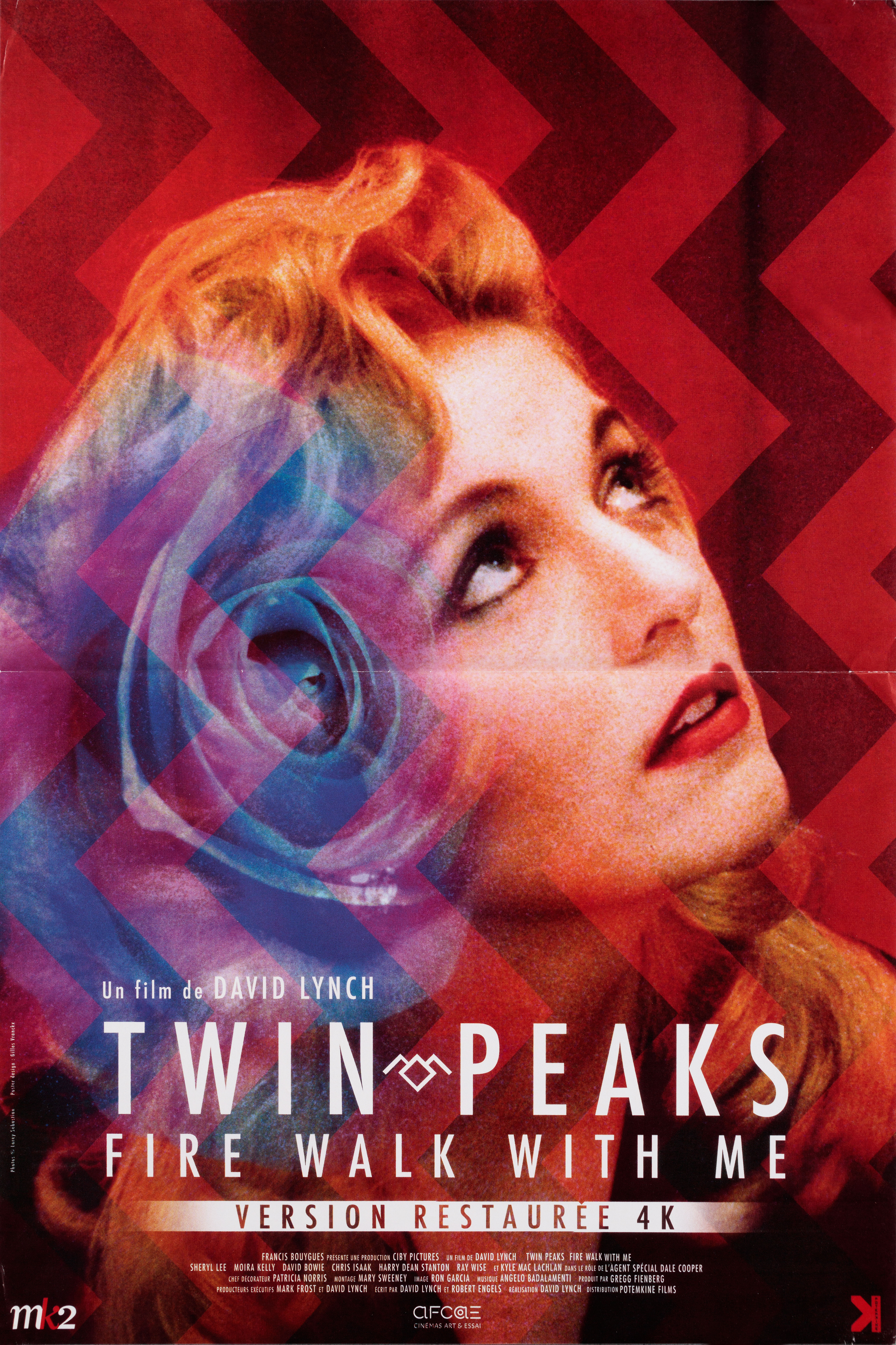 Твин Пикс: Сквозь огонь (Twin Peaks Fire Walk with Me, 1992), режиссёр Дэвид Линч, французский постер к фильму, 2020 год