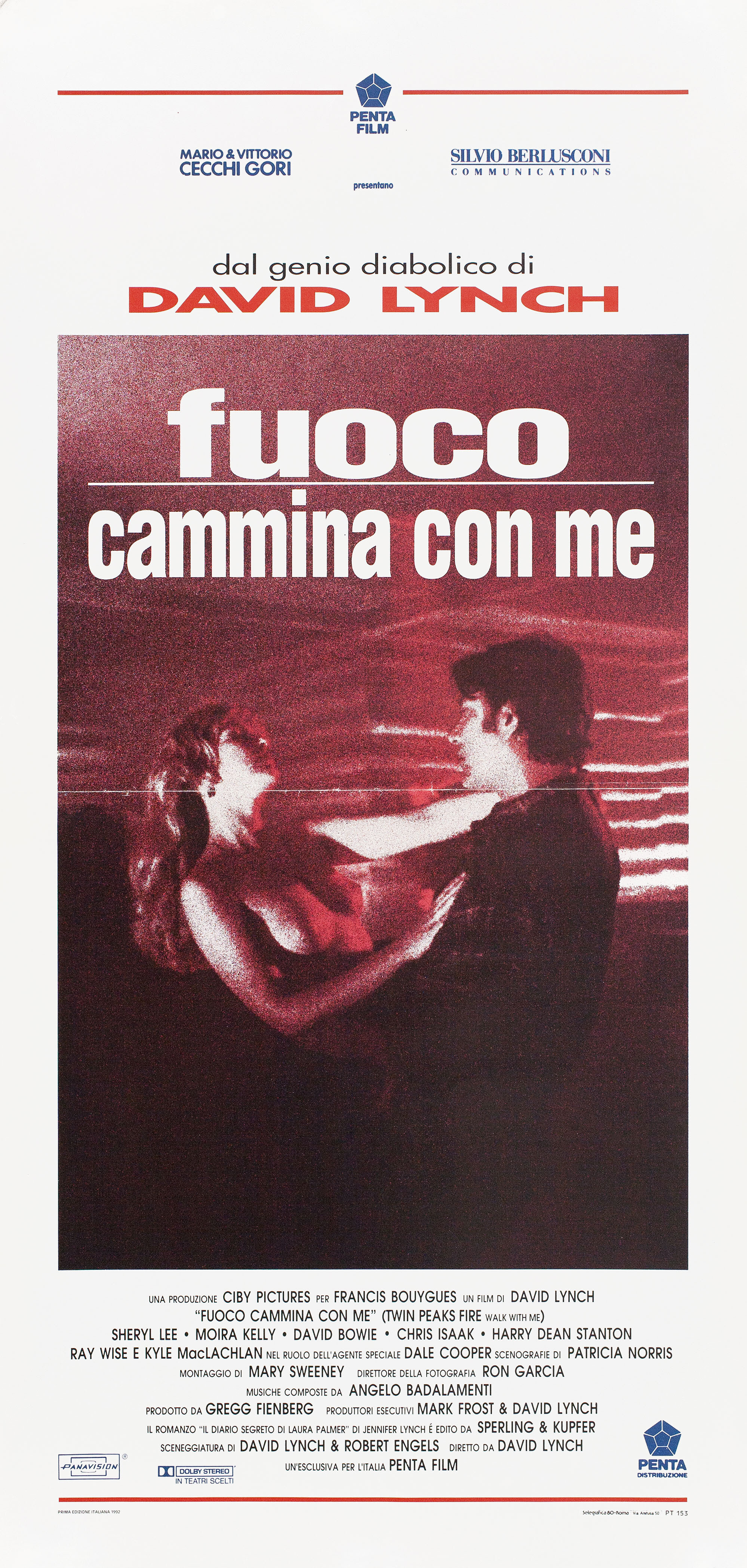 Твин Пикс: Сквозь огонь (Twin Peaks Fire Walk with Me, 1992), режиссёр Дэвид Линч, итальянский постер к фильму, 1992 год (5)