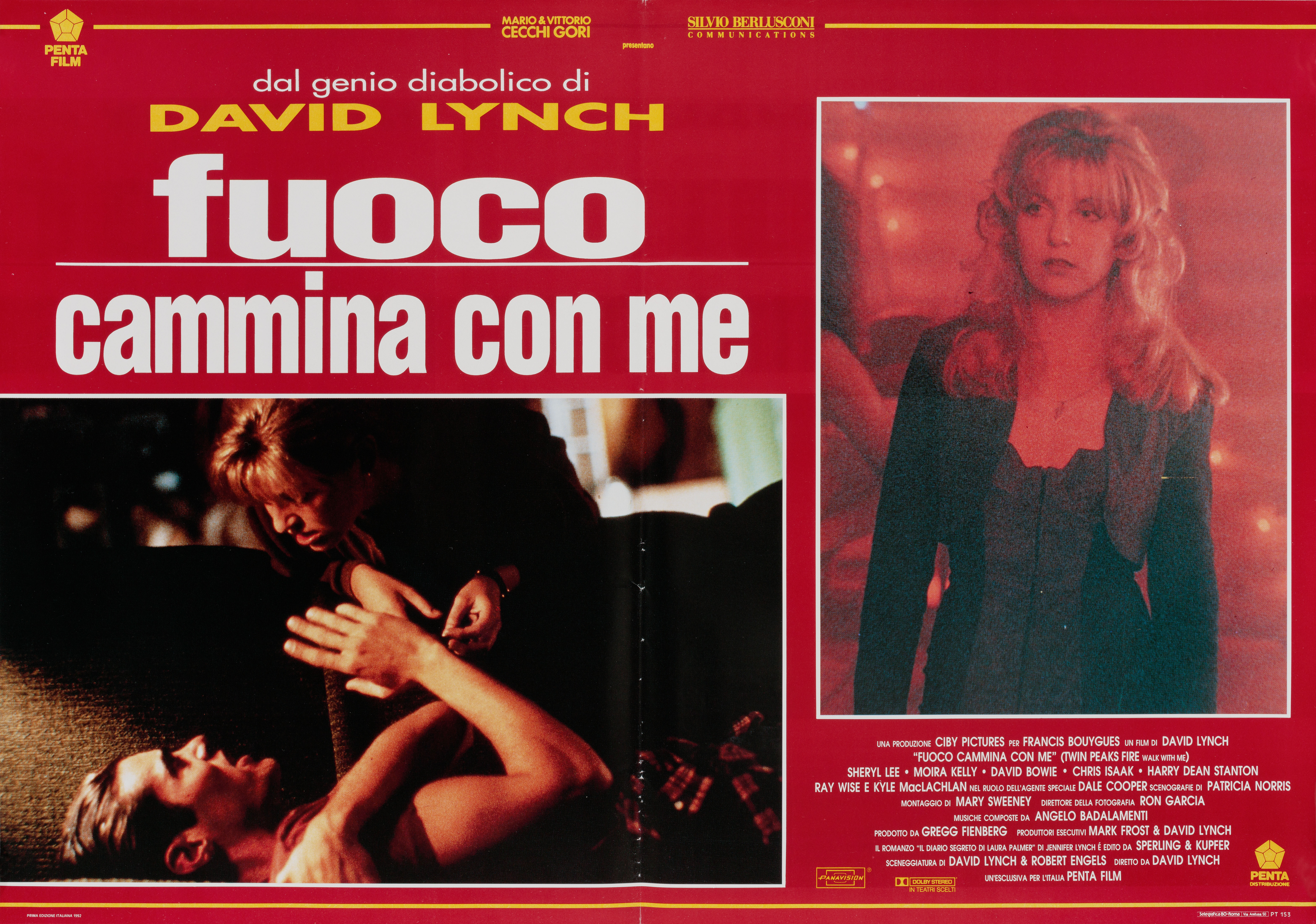 Твин Пикс: Сквозь огонь (Twin Peaks Fire Walk with Me, 1992), режиссёр Дэвид Линч, итальянский постер к фильму, 1992 год (4)