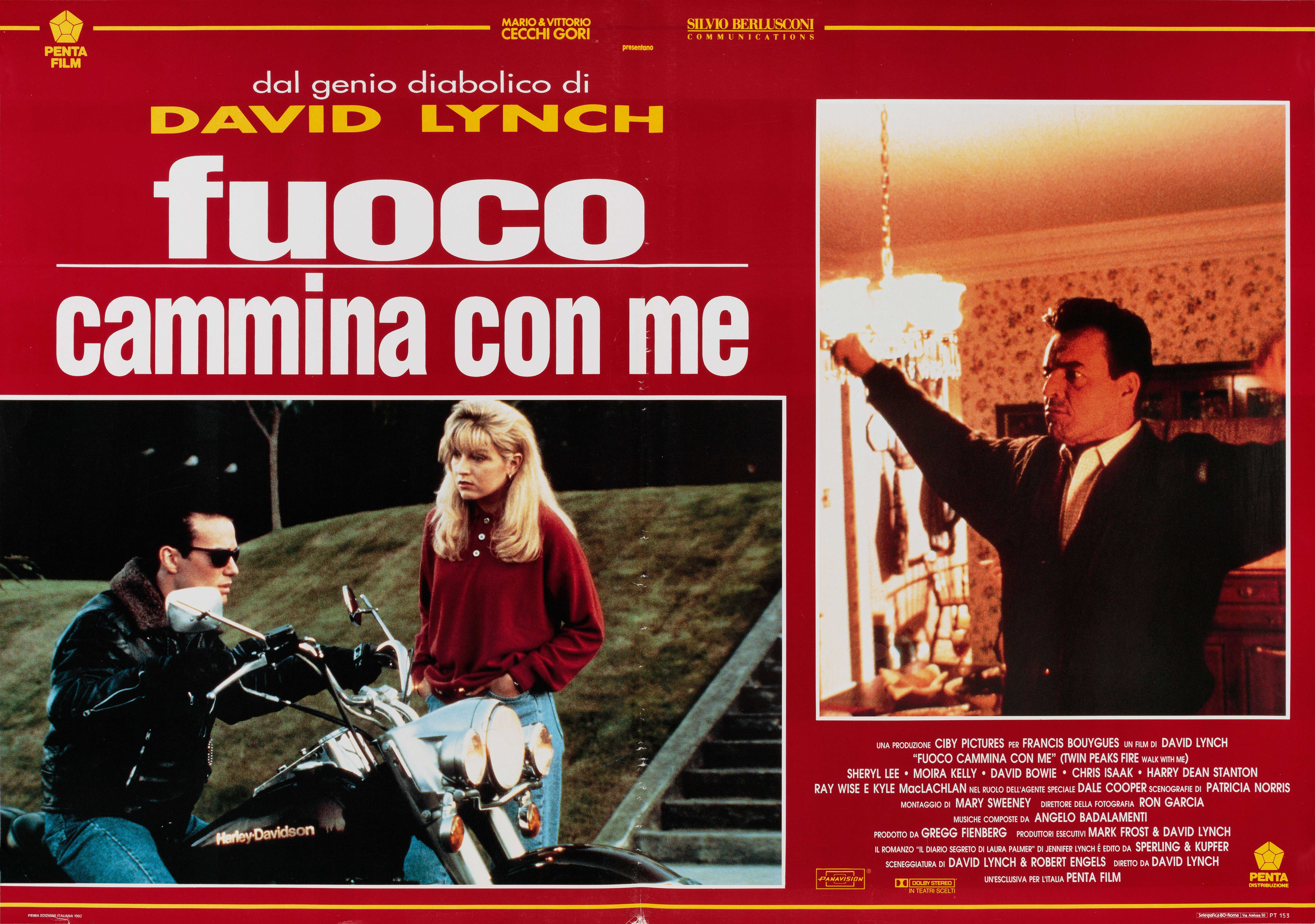 Твин Пикс: Сквозь огонь (Twin Peaks Fire Walk with Me, 1992), режиссёр Дэвид Линч, итальянский постер к фильму, 1992 год (3)