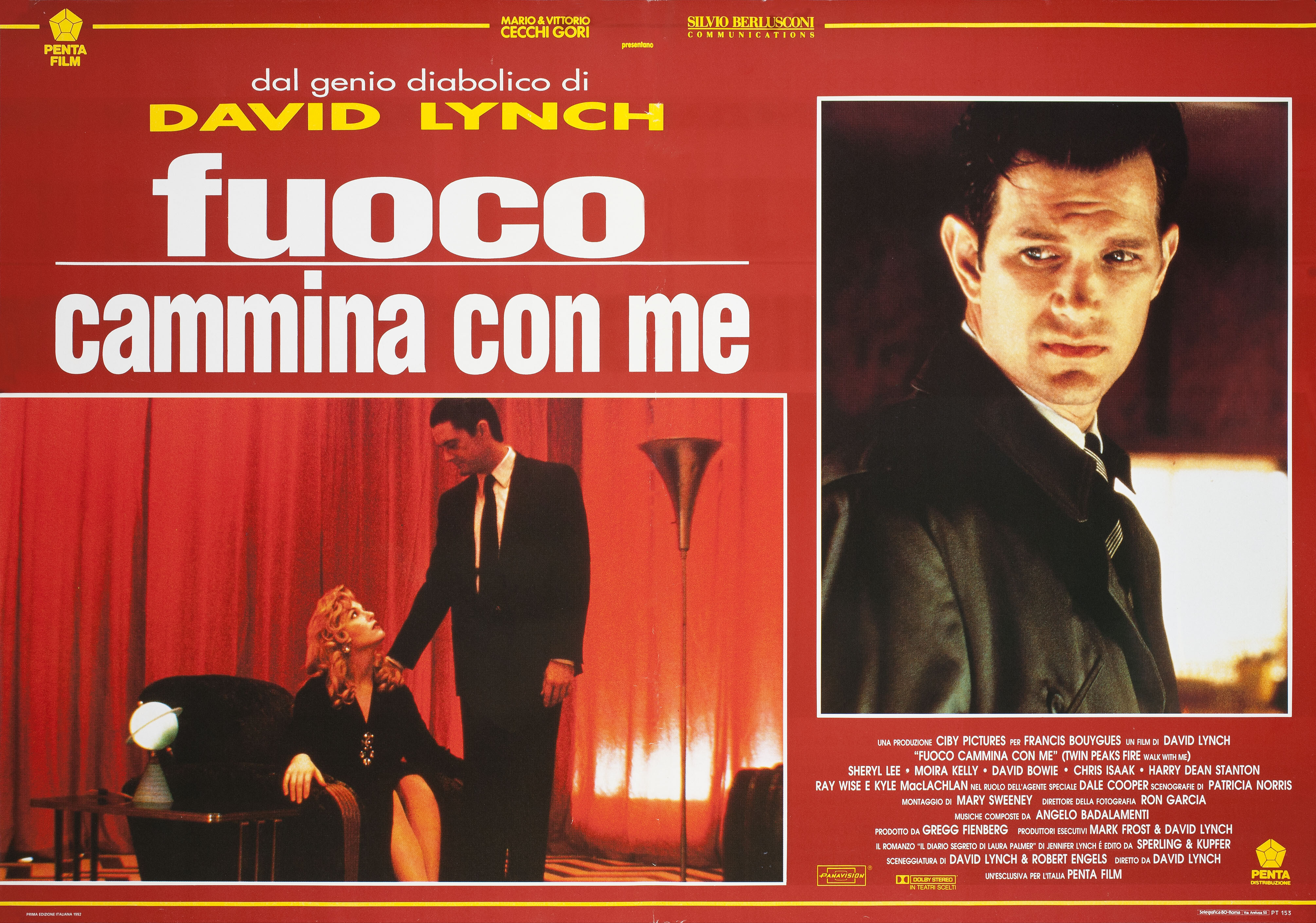 Твин Пикс: Сквозь огонь (Twin Peaks Fire Walk with Me, 1992), режиссёр Дэвид Линч, итальянский постер к фильму, 1992 год (2)