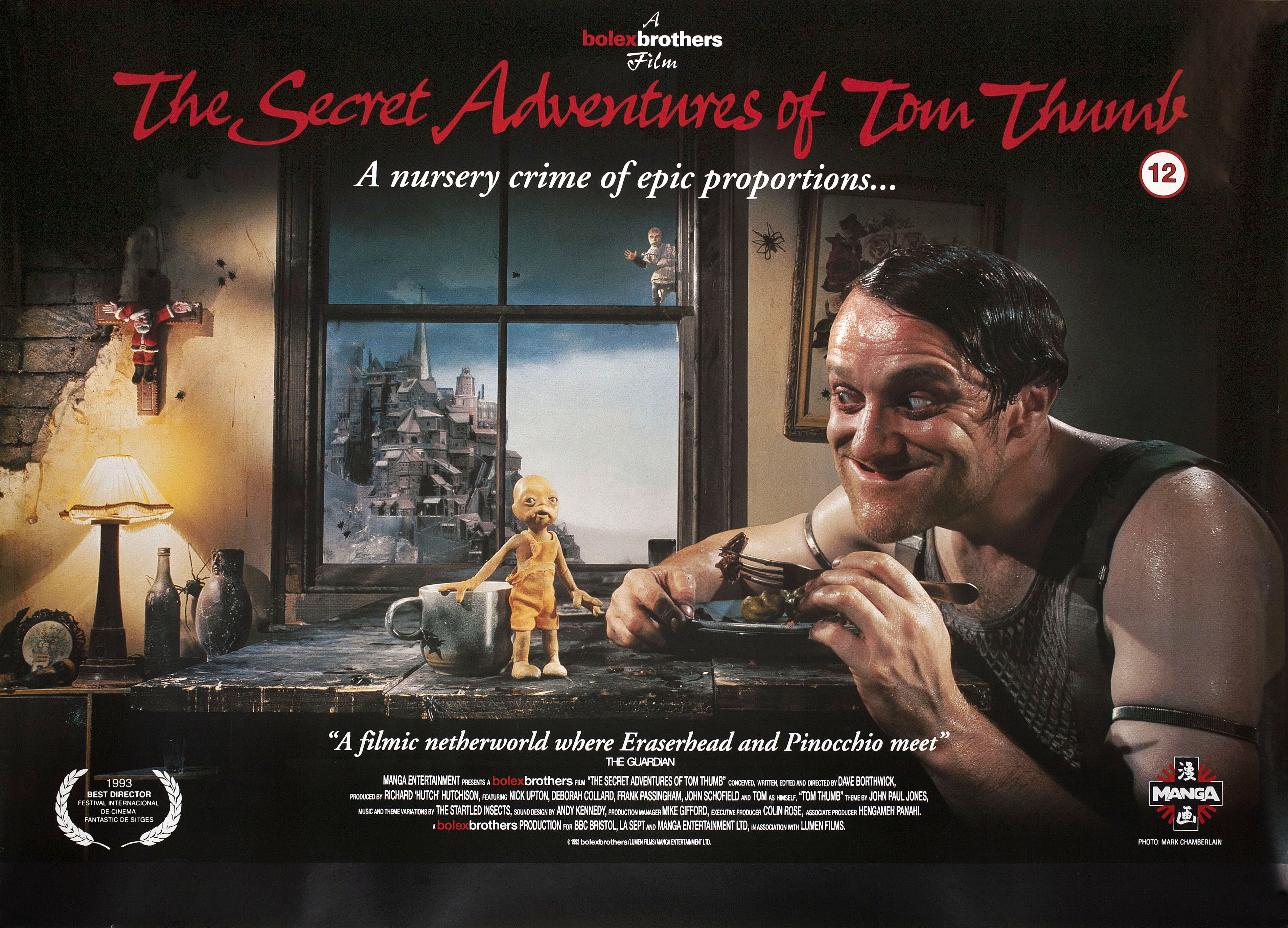 Тайные приключения Тома Тамба (The Secret Adventures of Tom Thumb, 1993), режиссёр Дэйв Бортвик, британский постер к фильму, 1993 год