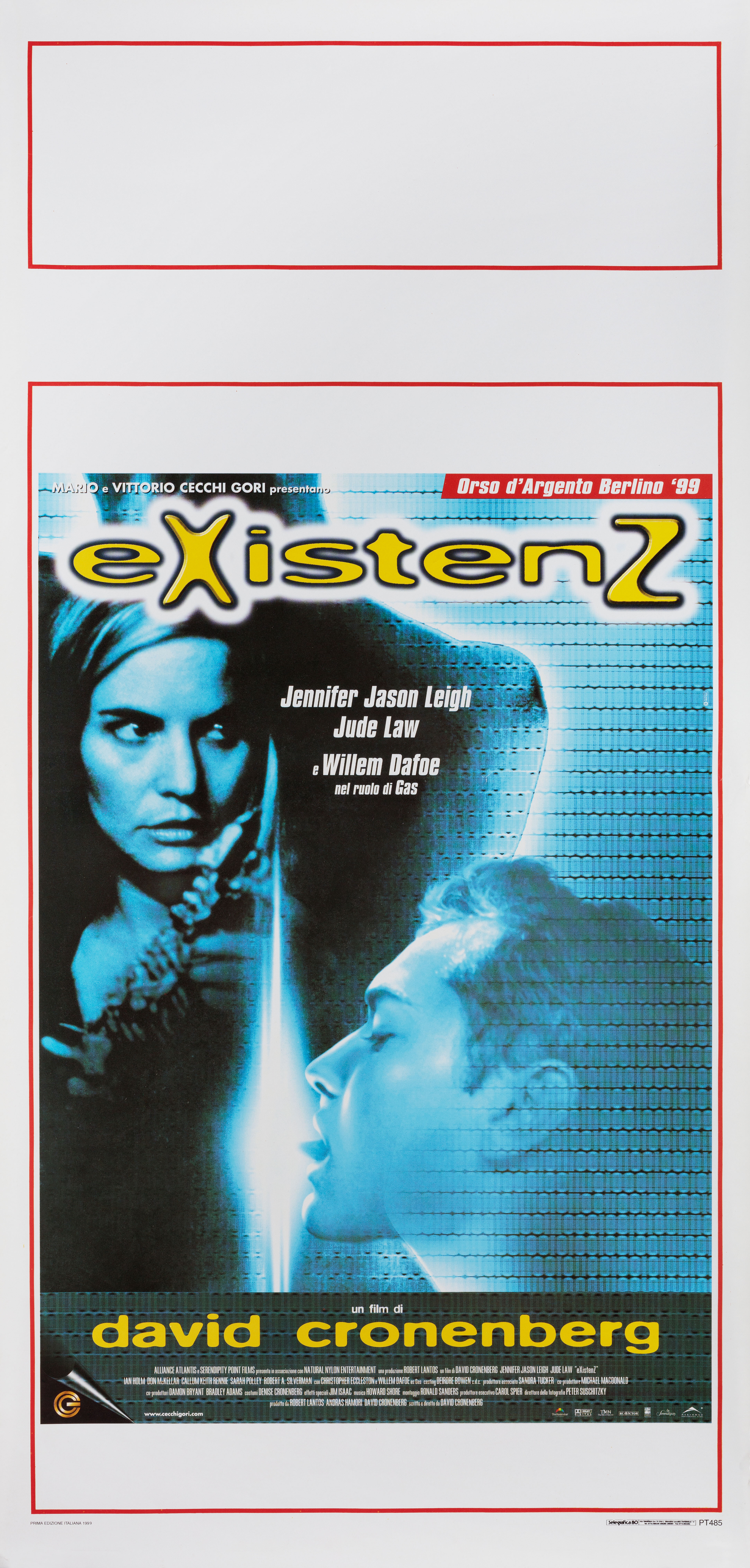 Экзистенция (eXistenZ, 1999), режиссёр Дэвид Кроненберг, итальянский постер к фильму, 1999 год