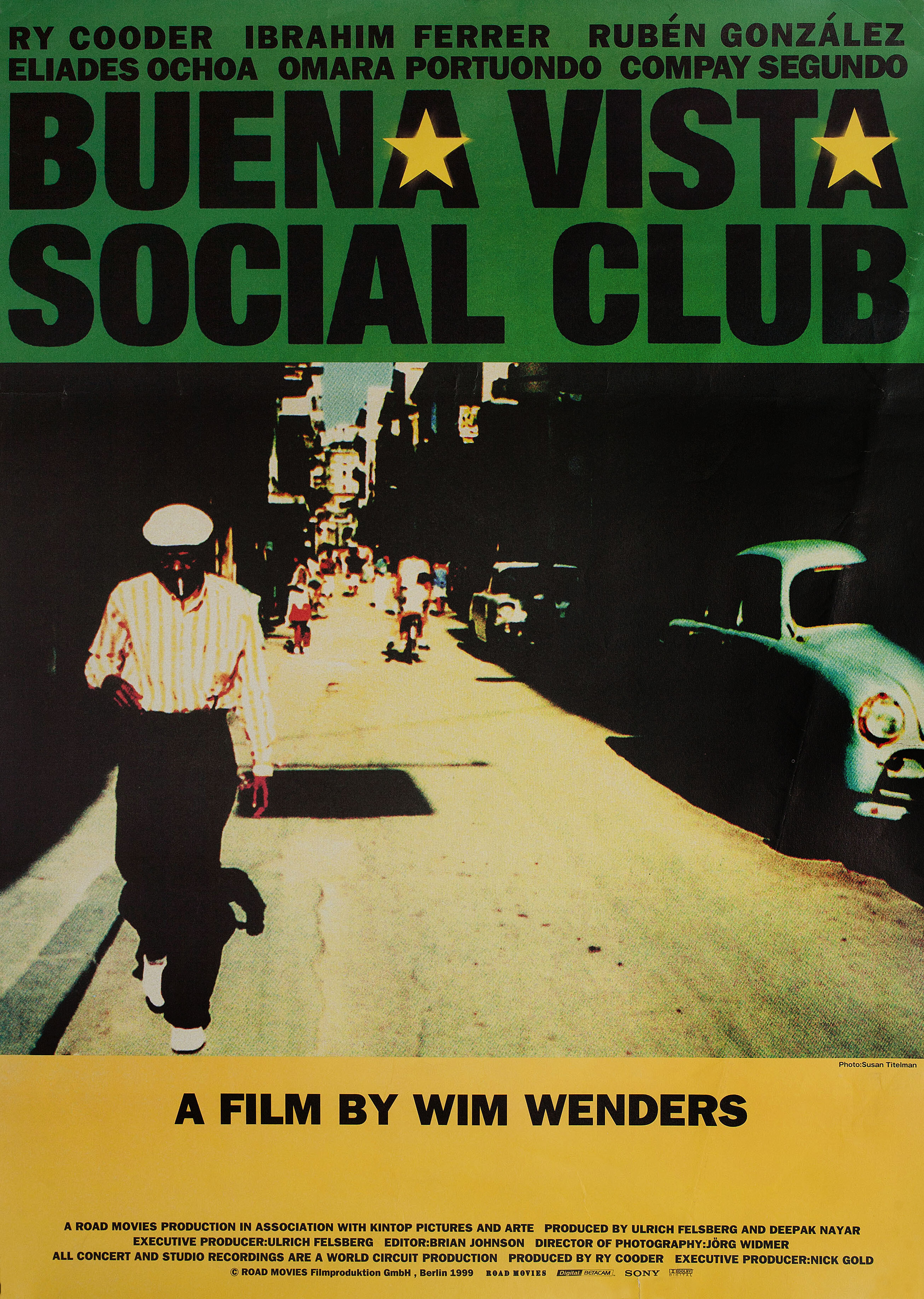 Клуб Буена Виста (Buena Vista Social Club, 1999), режиссёр Вим Вендерс, японский постер к фильму, художница Сьюзан Титман 1999 год