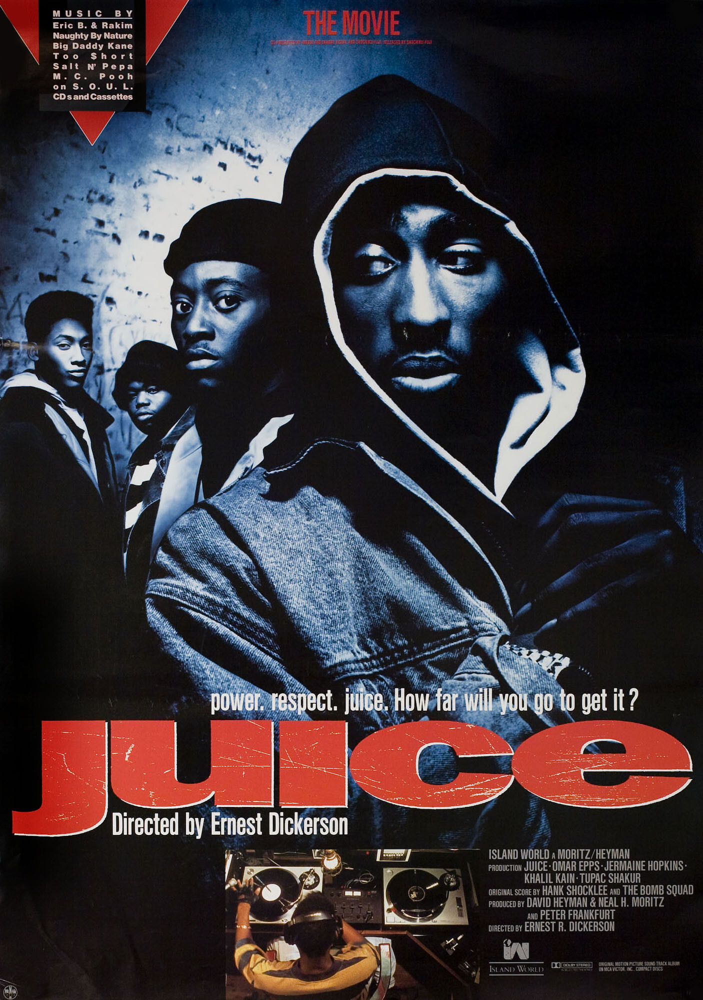 Авторитет (Juice, 1992), режиссёр Эрнест Р. Дикерсон, японский постер к фильму,  1992 год
