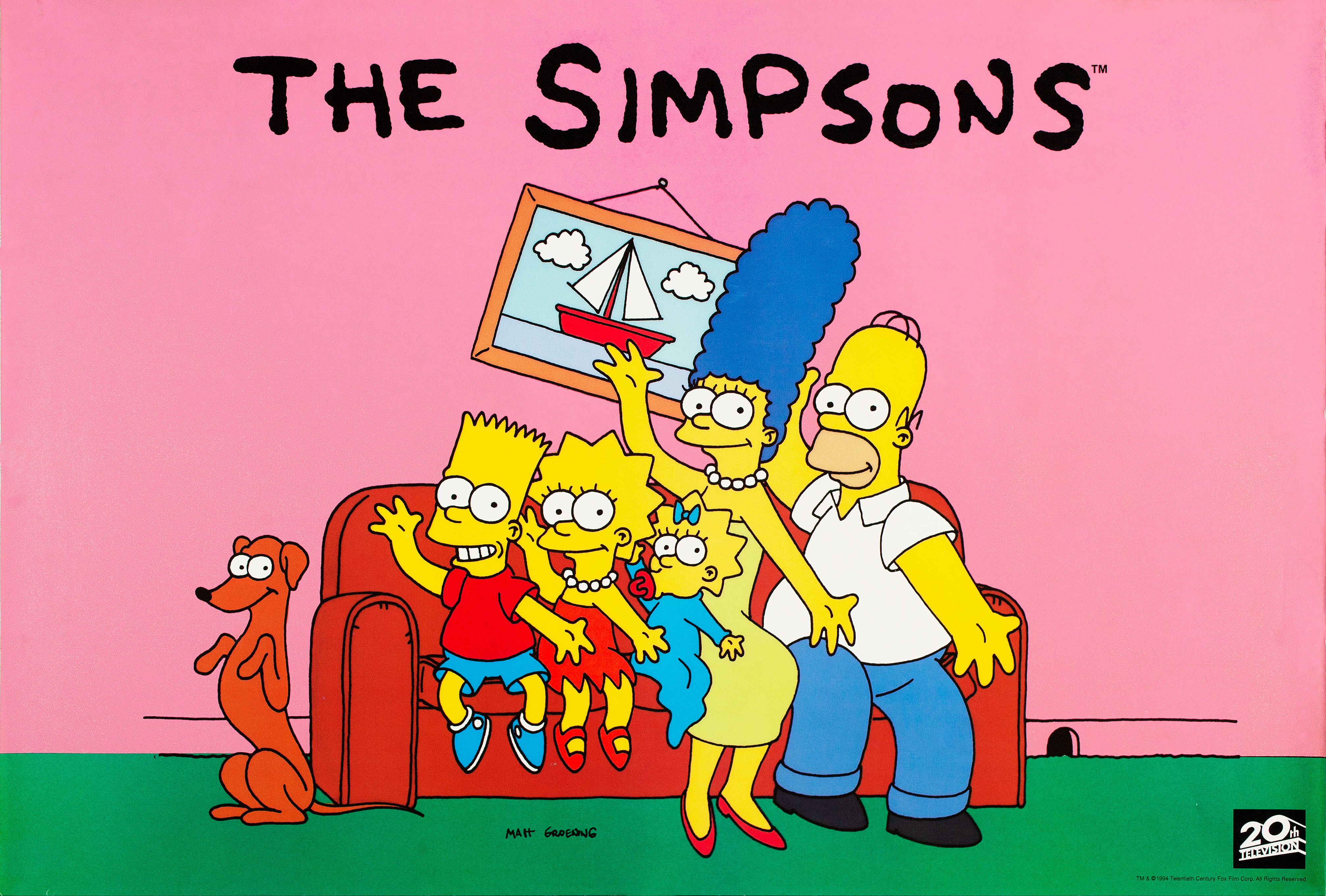 Симпсоны (The Simpsons, 1989), постер к мультфильму, 1994 год