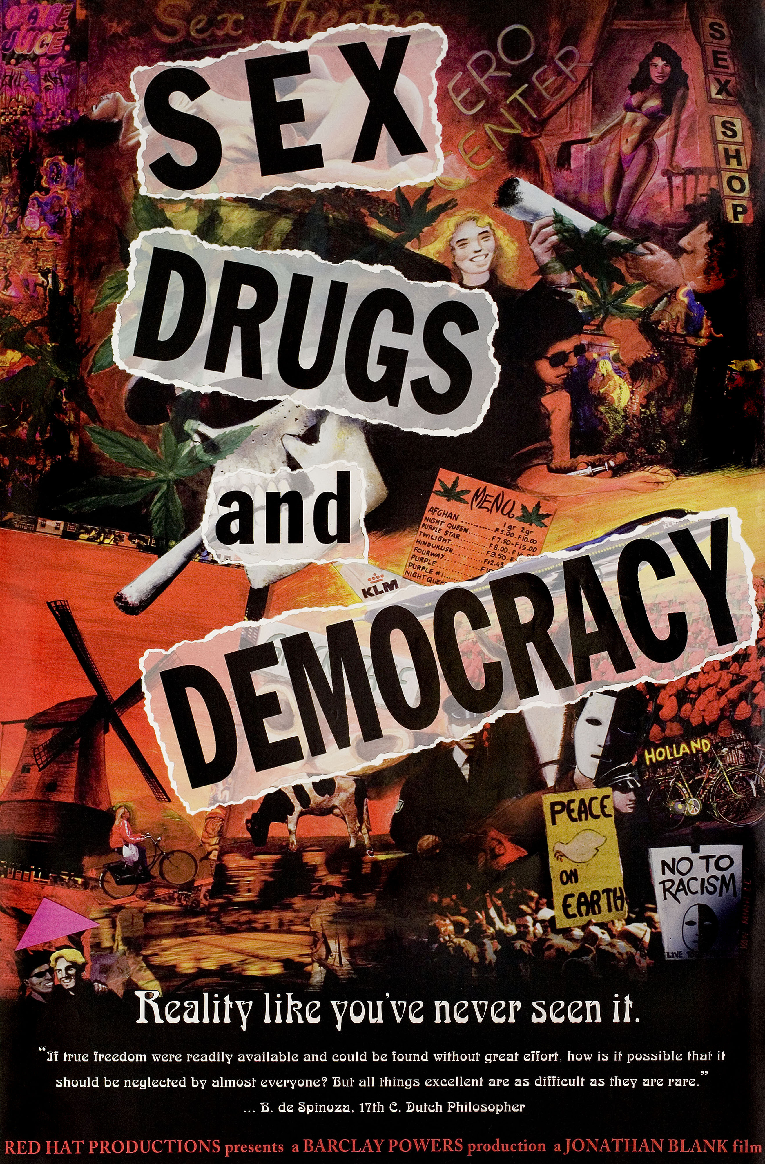 Секс, наркотики и демократия (Sex, Drugs & Democracy, 1994), режиссёр Джонатан Блэнк, американский постер к фильму, 1994 год
