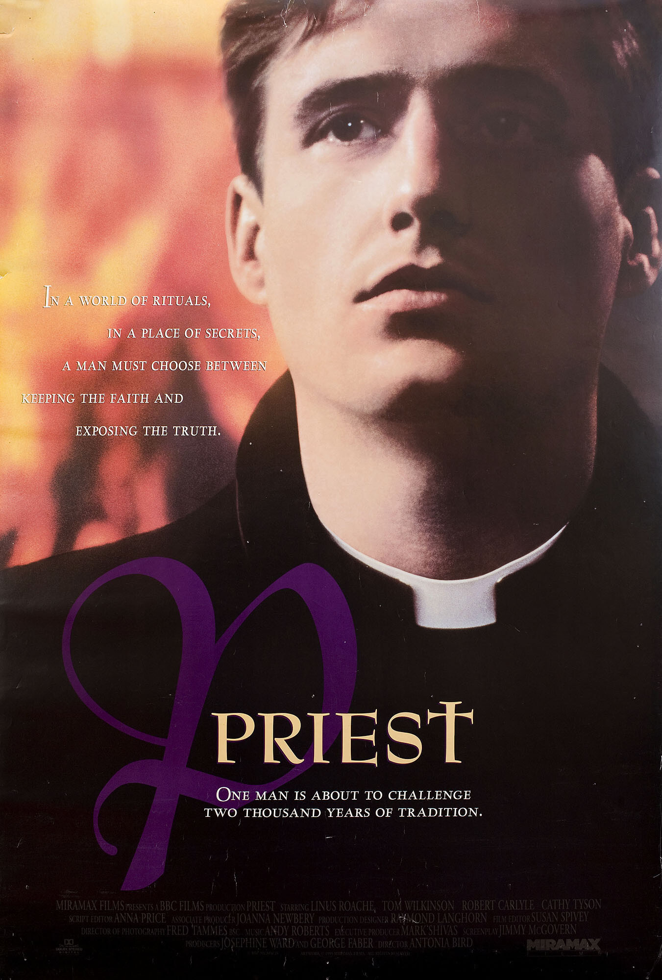 Священник (Priest, 1994), режиссёр Антония Бёрд, американский постер к фильму, 1995 год
