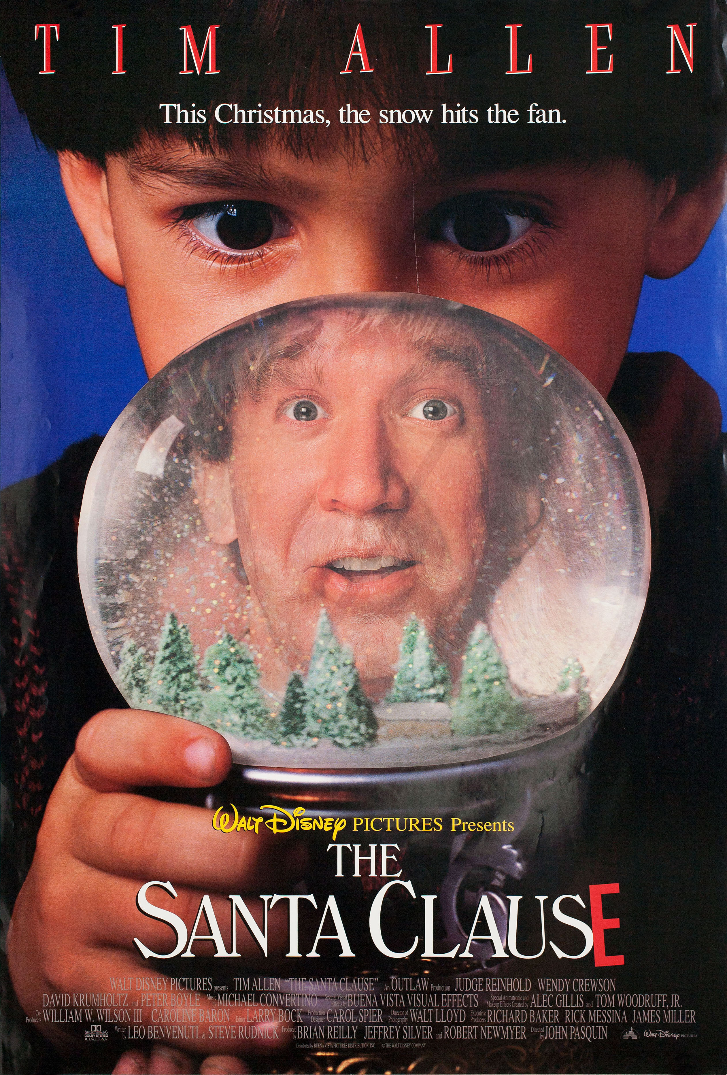 Санта-Клаус (The Santa Clause, 1994), режиссёр Джон Паскуин, американский постер к фильму, 1994 год