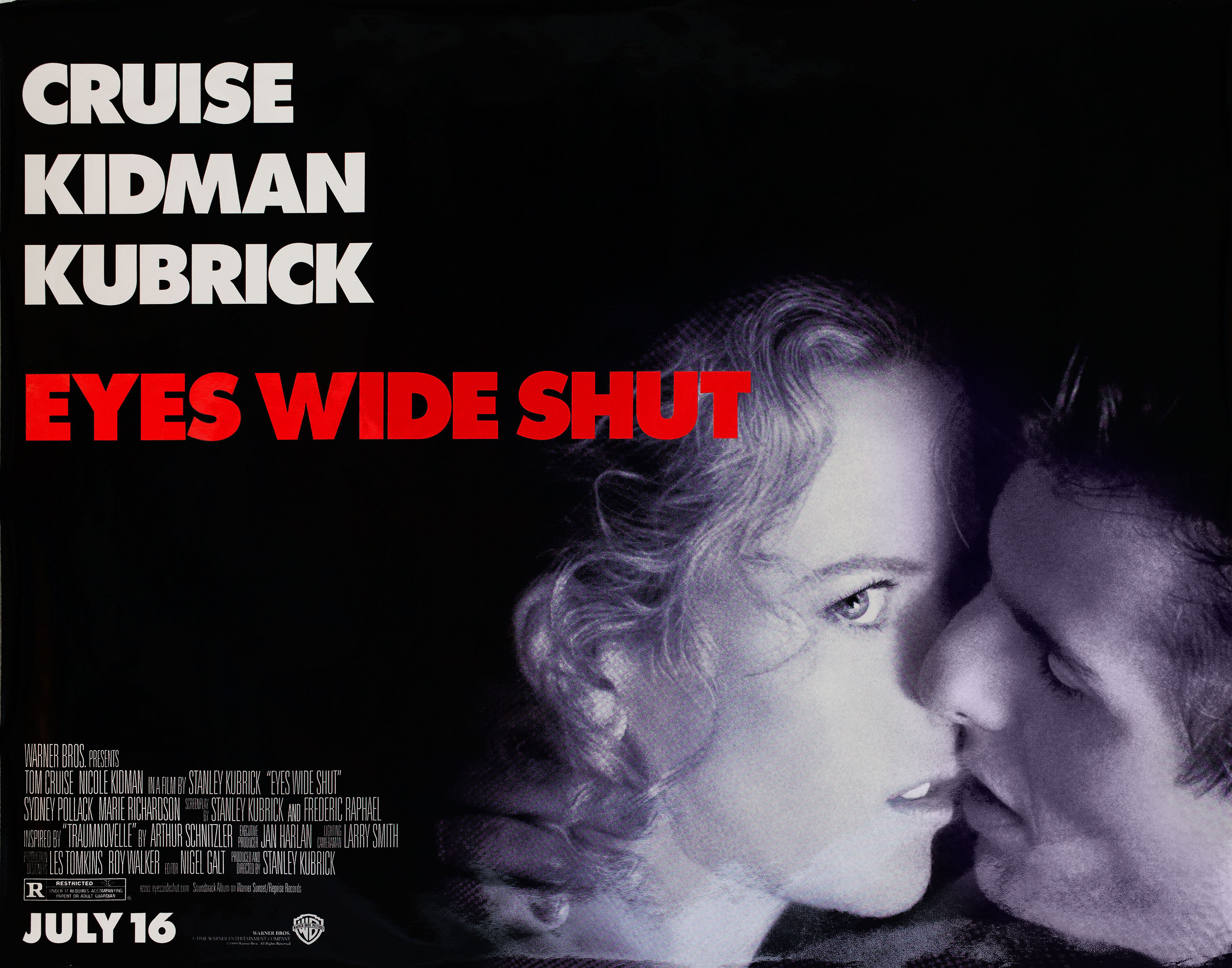 С широко закрытыми глазами (Eyes Wide Shut, 1999), режиссёр Стэнли Кубрик, американский постер к фильму, 1999 год (7)