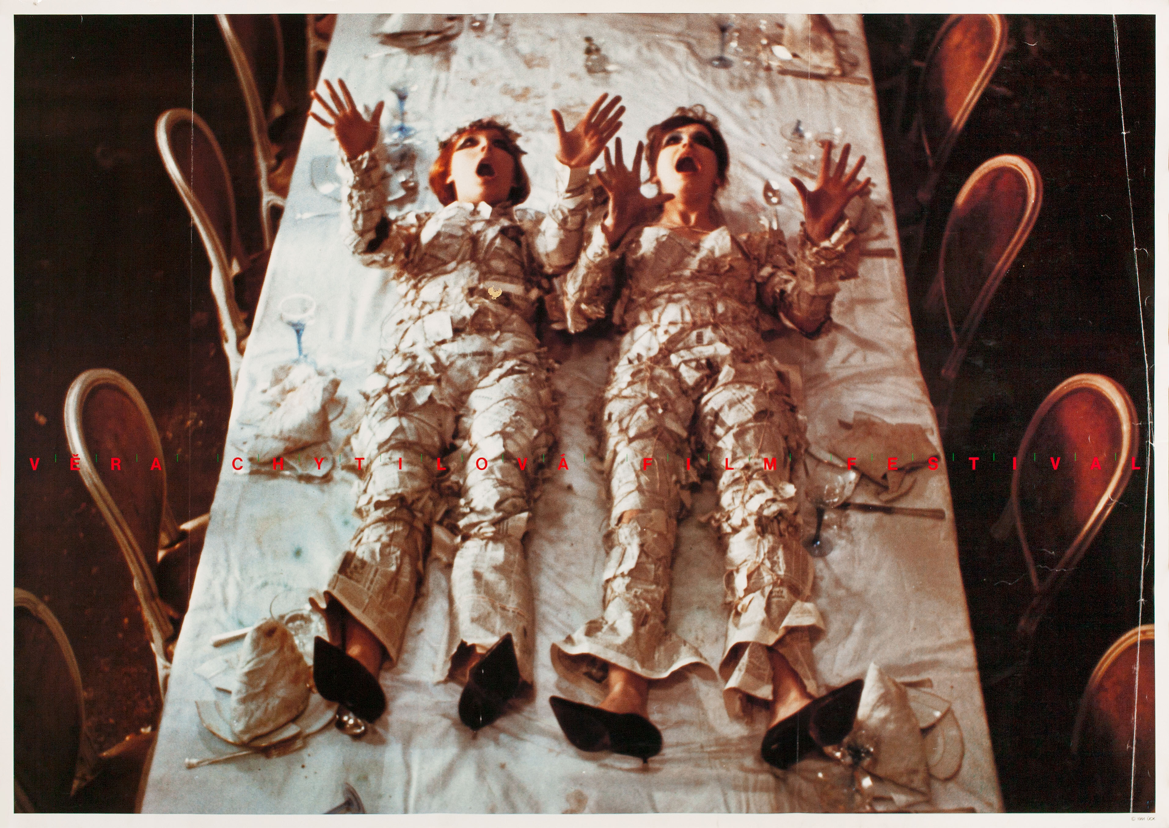 Маргаритки (Daisies, 1966), режиссёр Вера Хитилова, японский постер к фильму,  1991 год