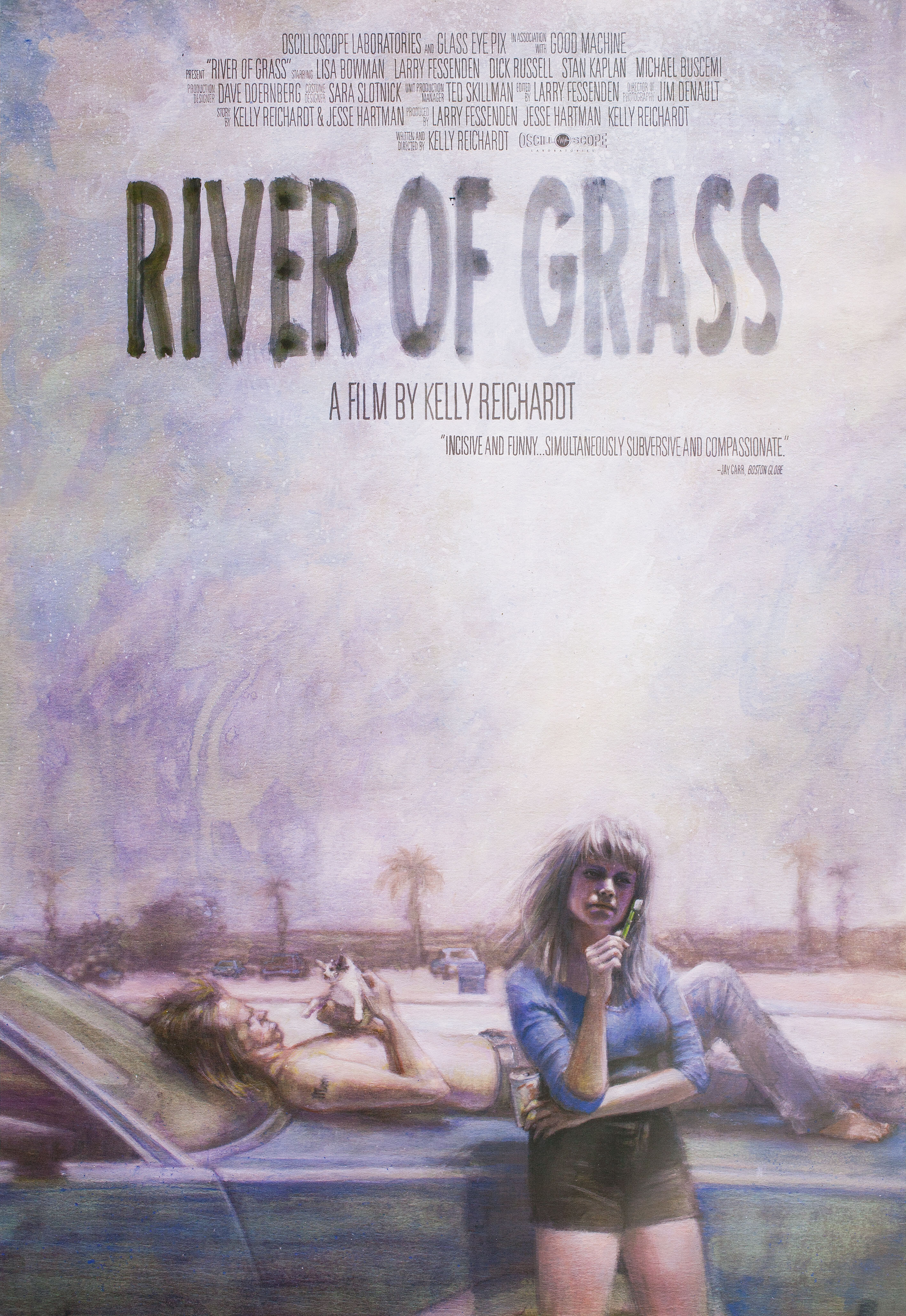 Болотистая река (River of Grass, 1994), режиссёр Келли Райхардт, американский постер к фильму, автор Закари Балдус, 2016 год