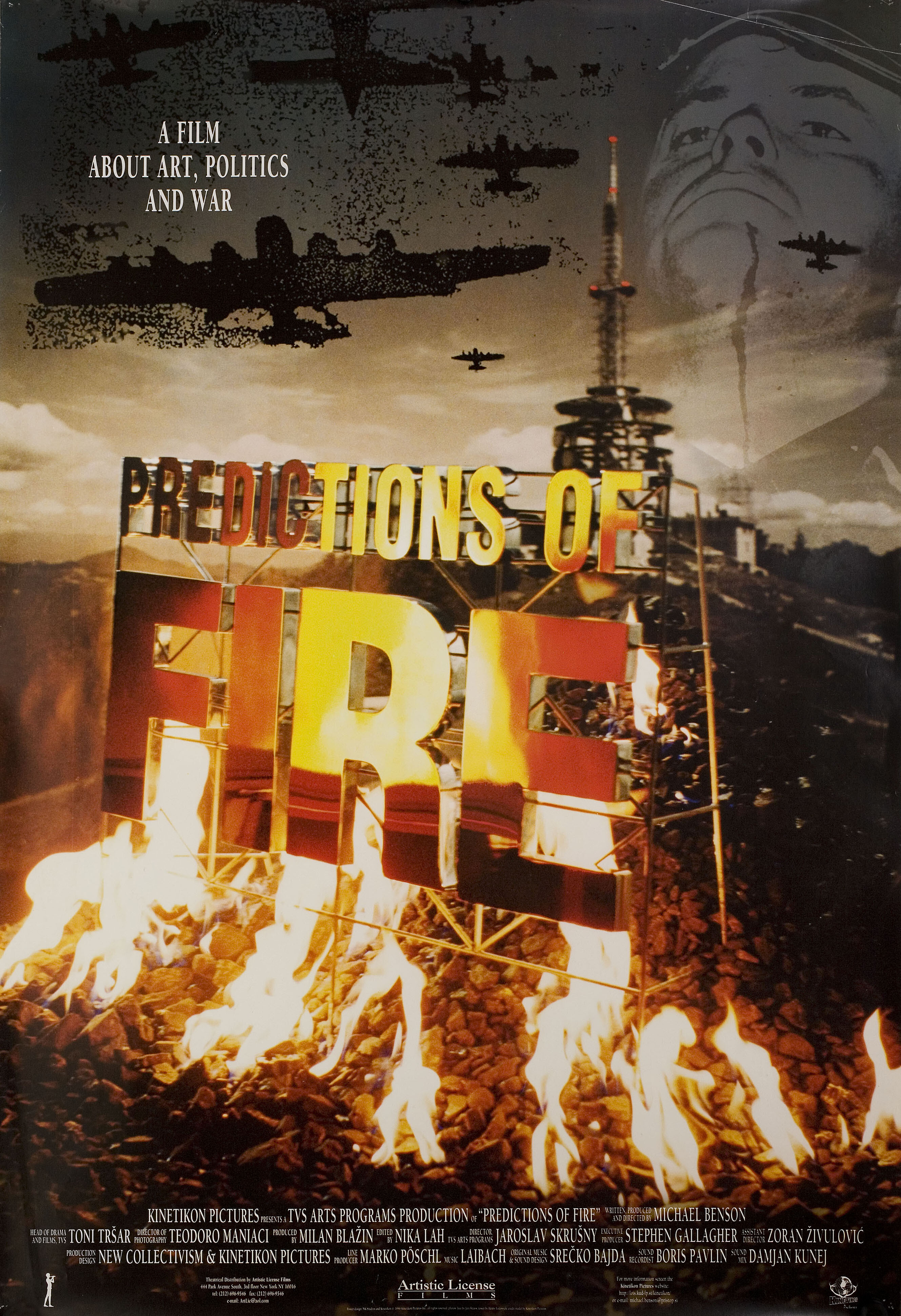 Предсказания огня (Predictions of Fire, 1996), режиссёр Майкл Бенсон, американский постер к фильму, 1996 год