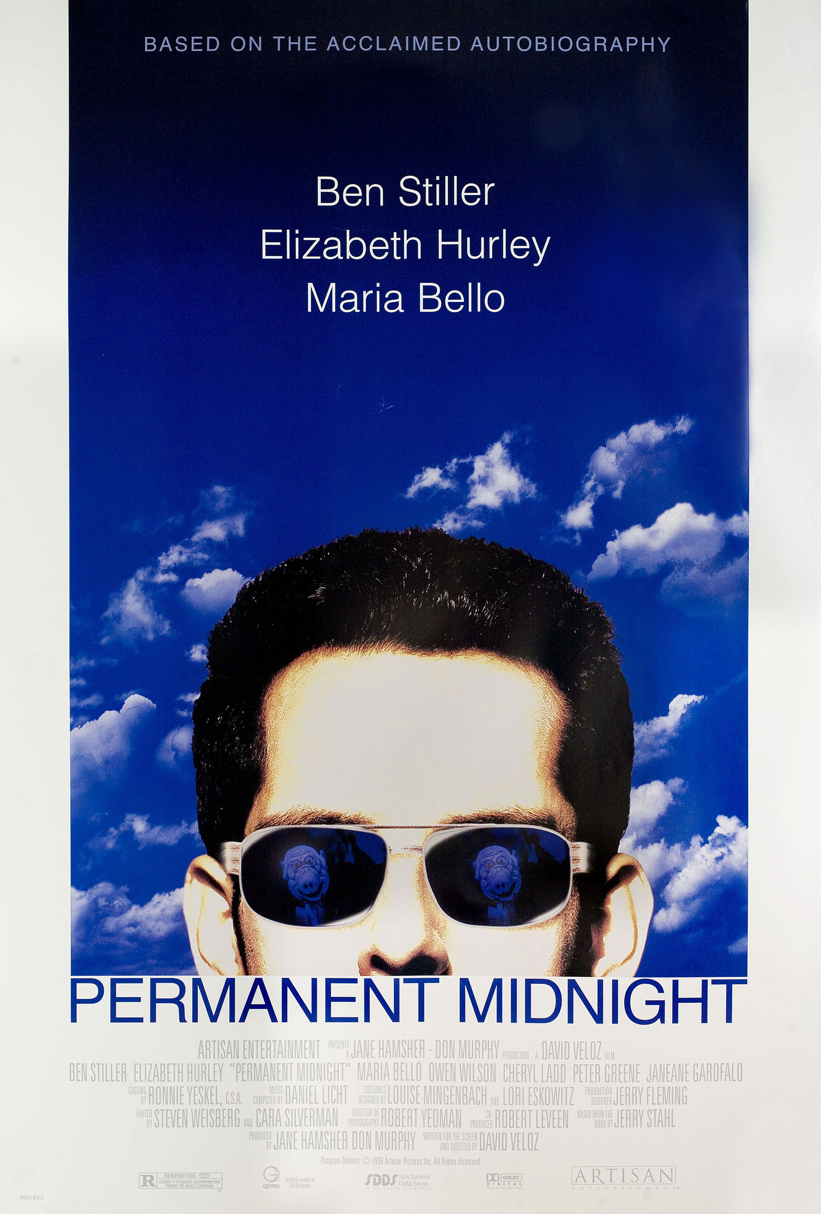Вечная полночь (Permanent Midnight, 1998), режиссёр Дэвид Велоз, американский постер к фильму, 1998 год